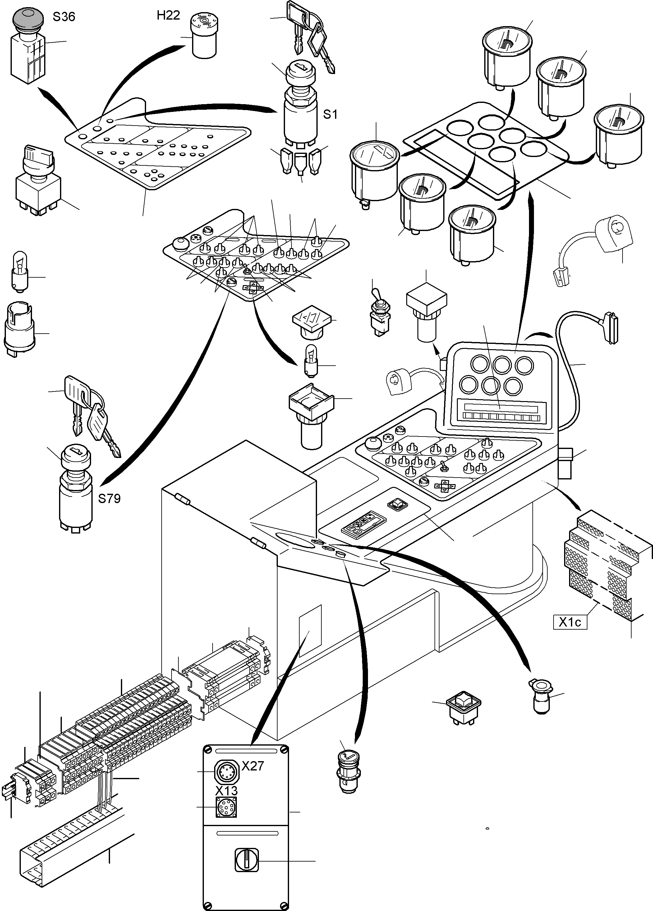 Display 892 087 40 KOMATSU