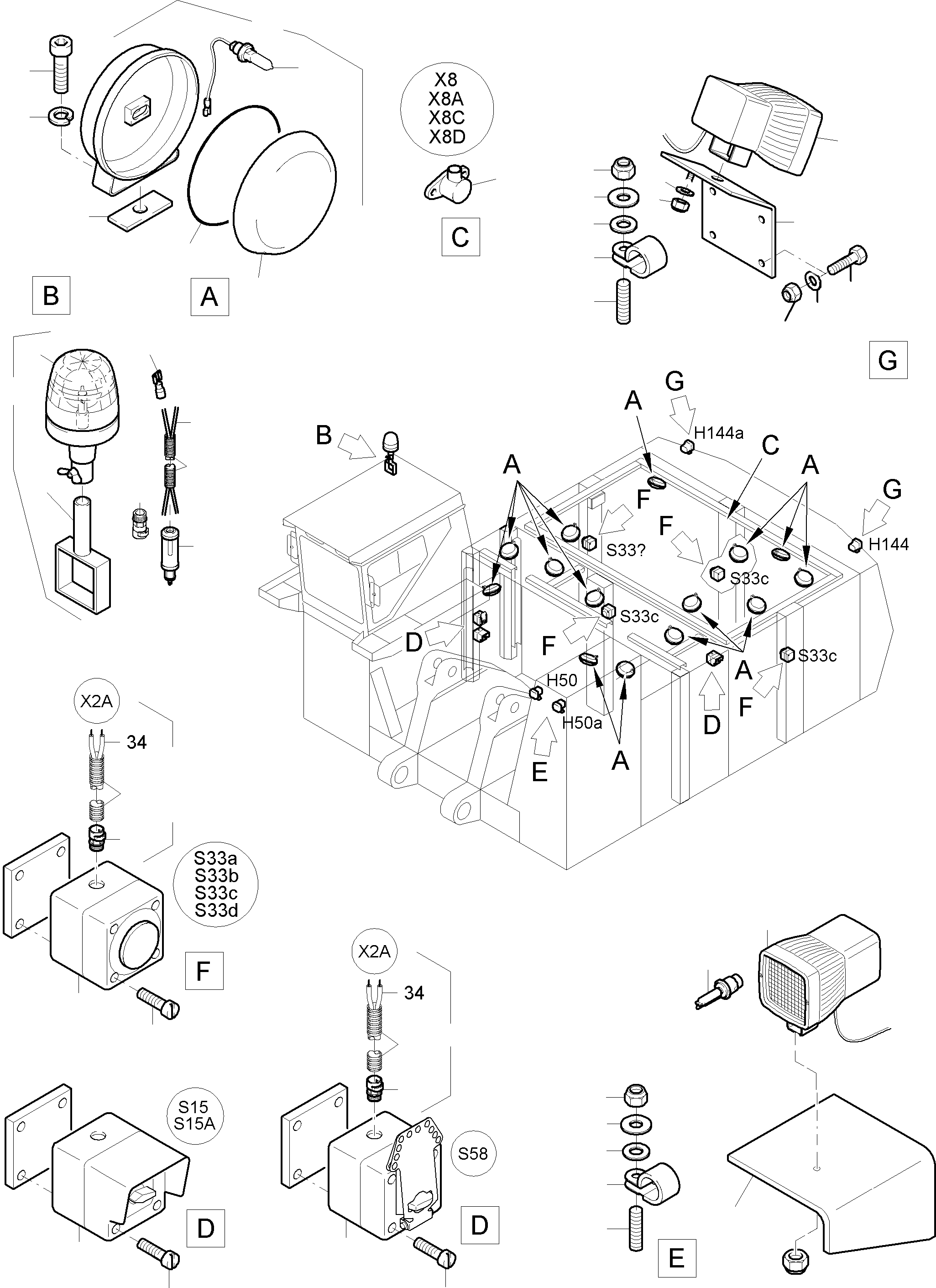 Lamp bracket 952 630 40 KOMATSU