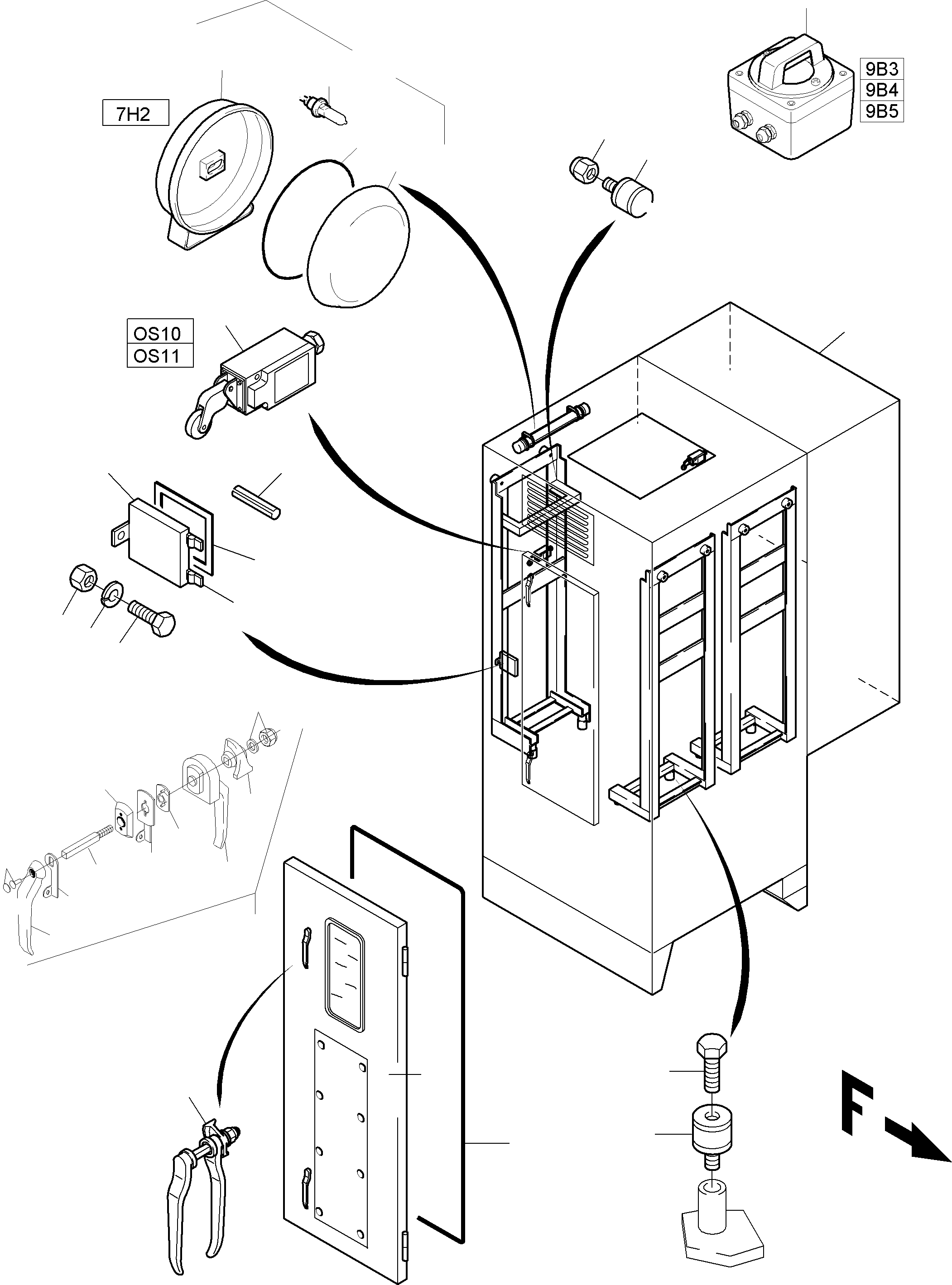 Switch cabinet assy. 952 388 40 KOMATSU