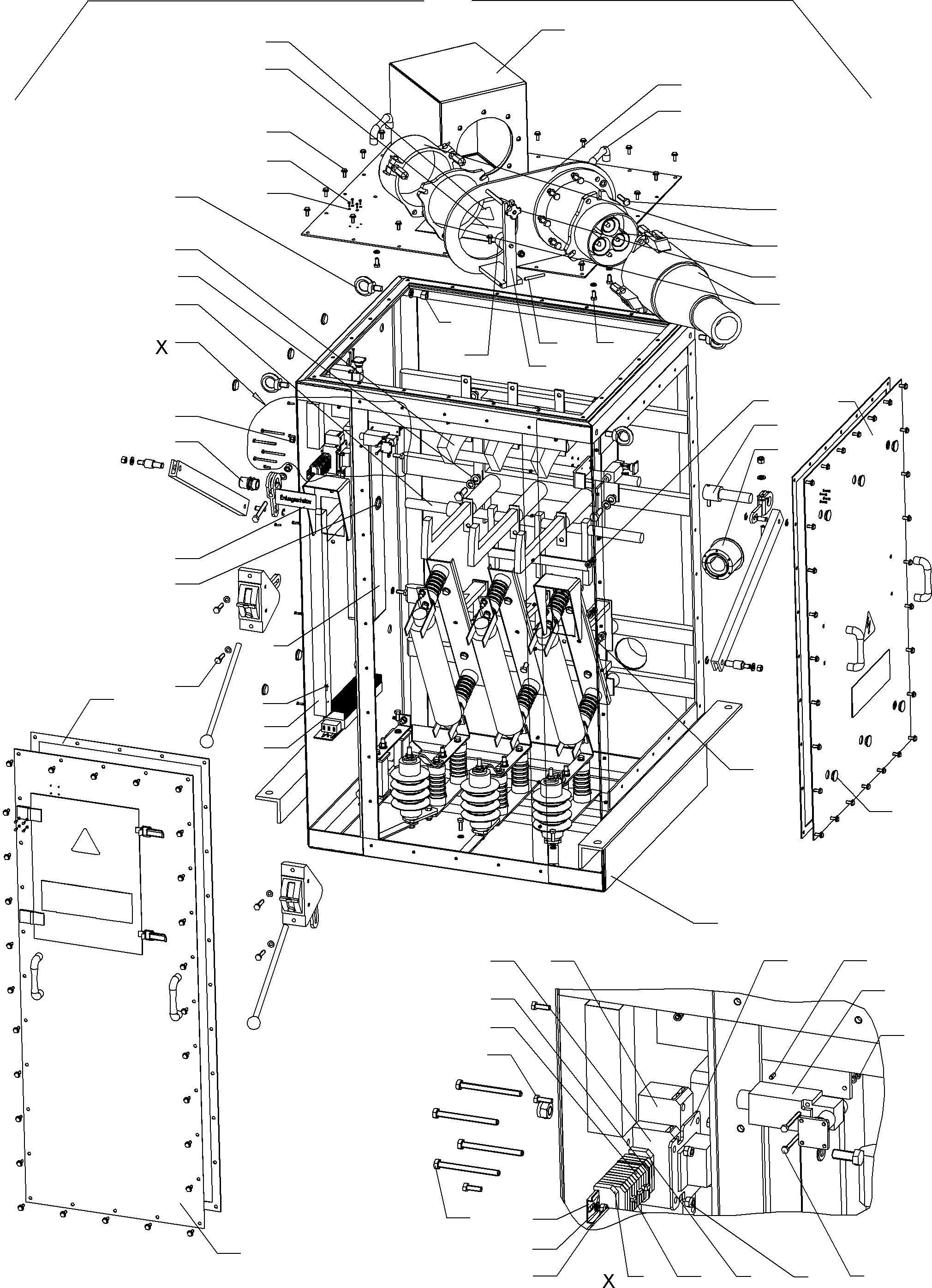 Connection box with overvoltage protection assy. 952 385 40 KOMATSU