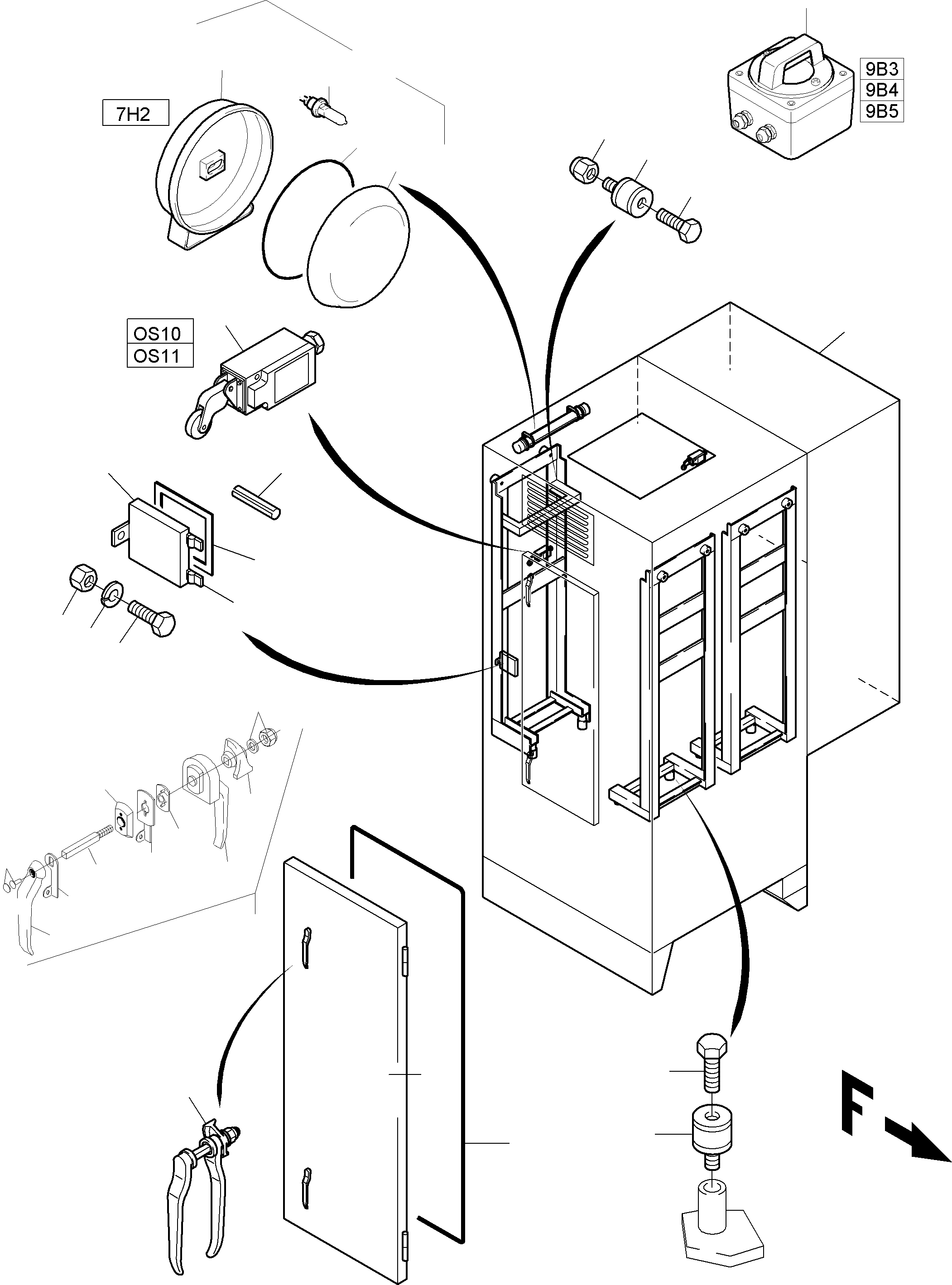 Switch cabinet assy. 953 117 40 KOMATSU