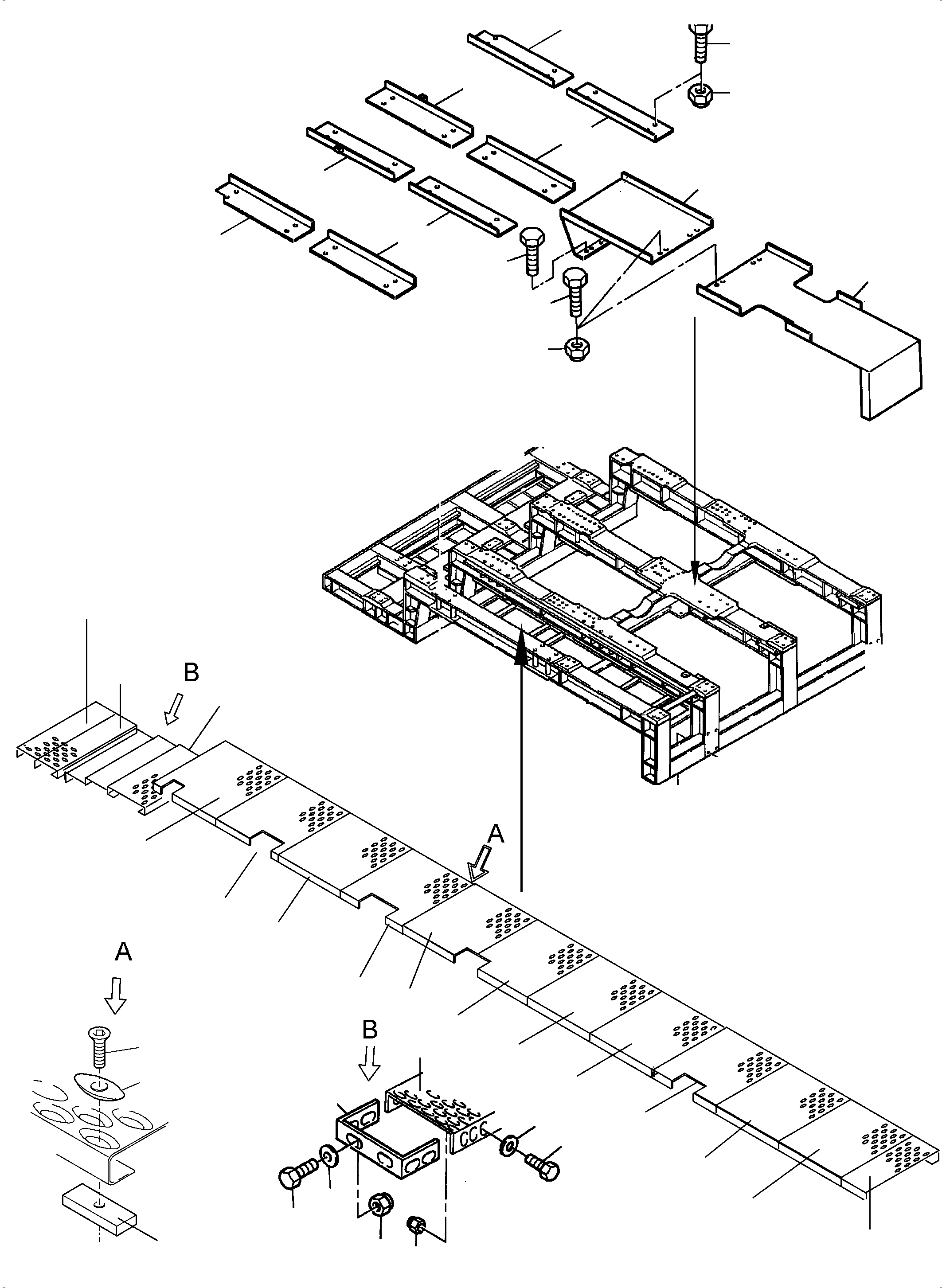 Hinge assy. l.h. 956 968 40 KOMATSU