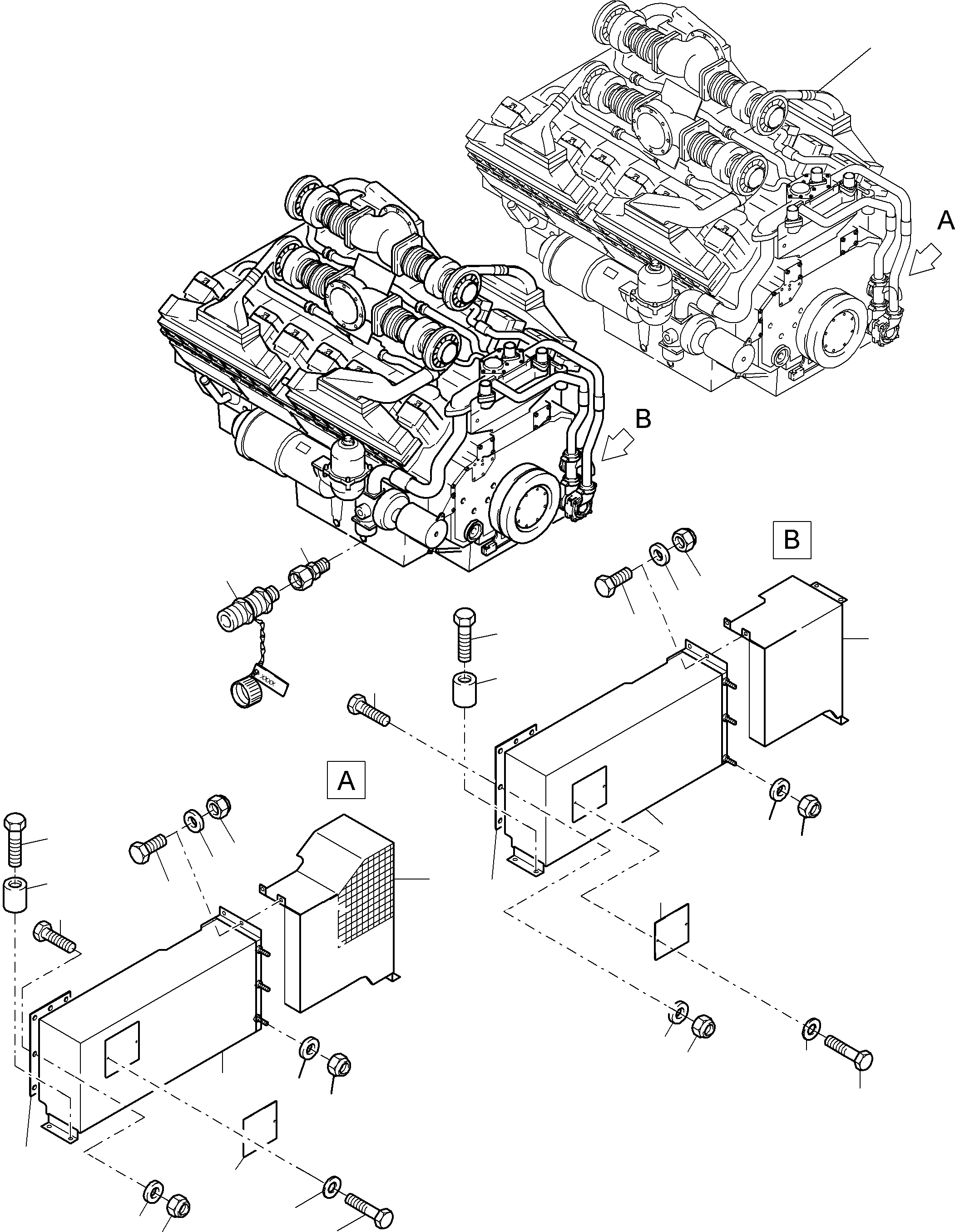Motor protection 956 121 40 KOMATSU