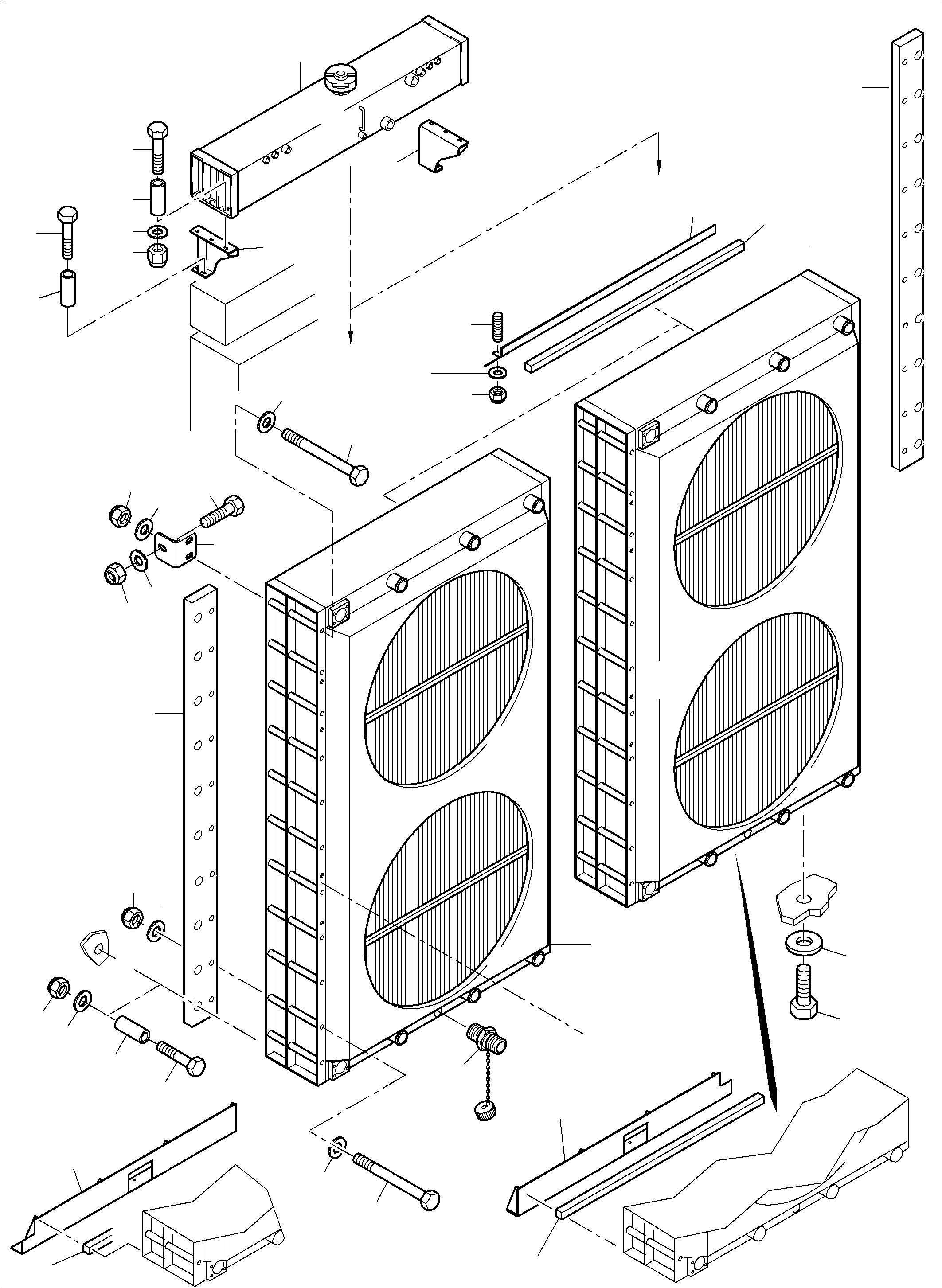 Fan cage top 956 615 40 KOMATSU
