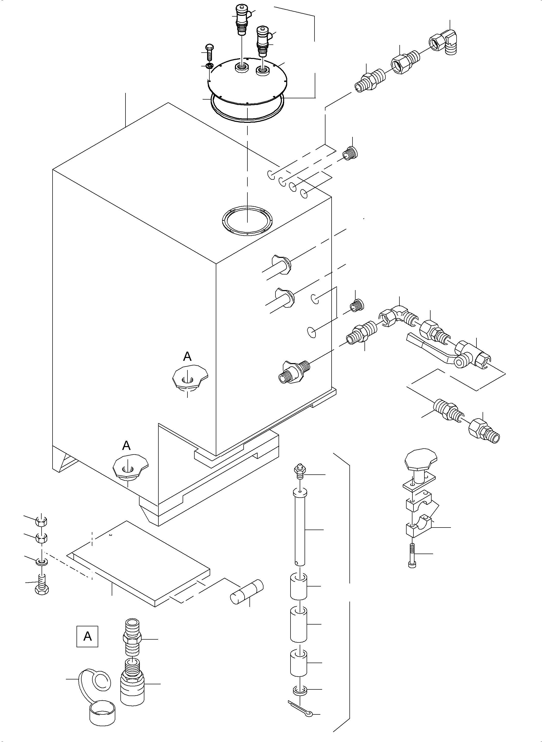 Fuel tank assy. 956 600 40 KOMATSU