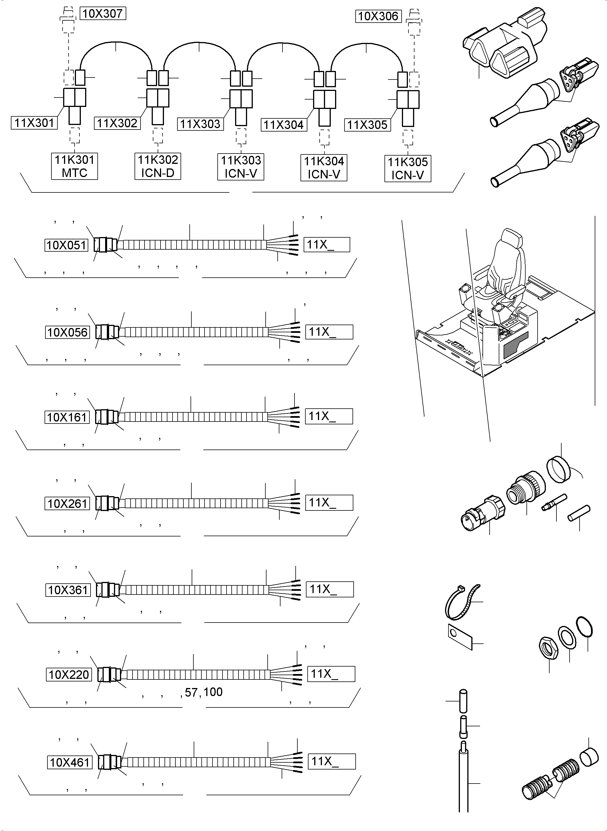 Cable-Can bus 10X300A-10X308A 956 705 40 KOMATSU