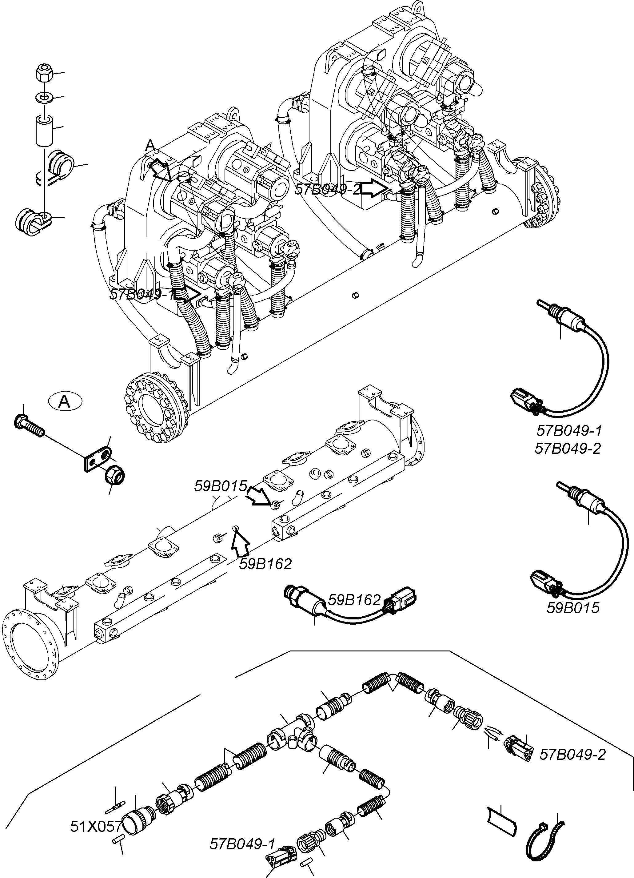 Harness PVG 956 754 40 KOMATSU