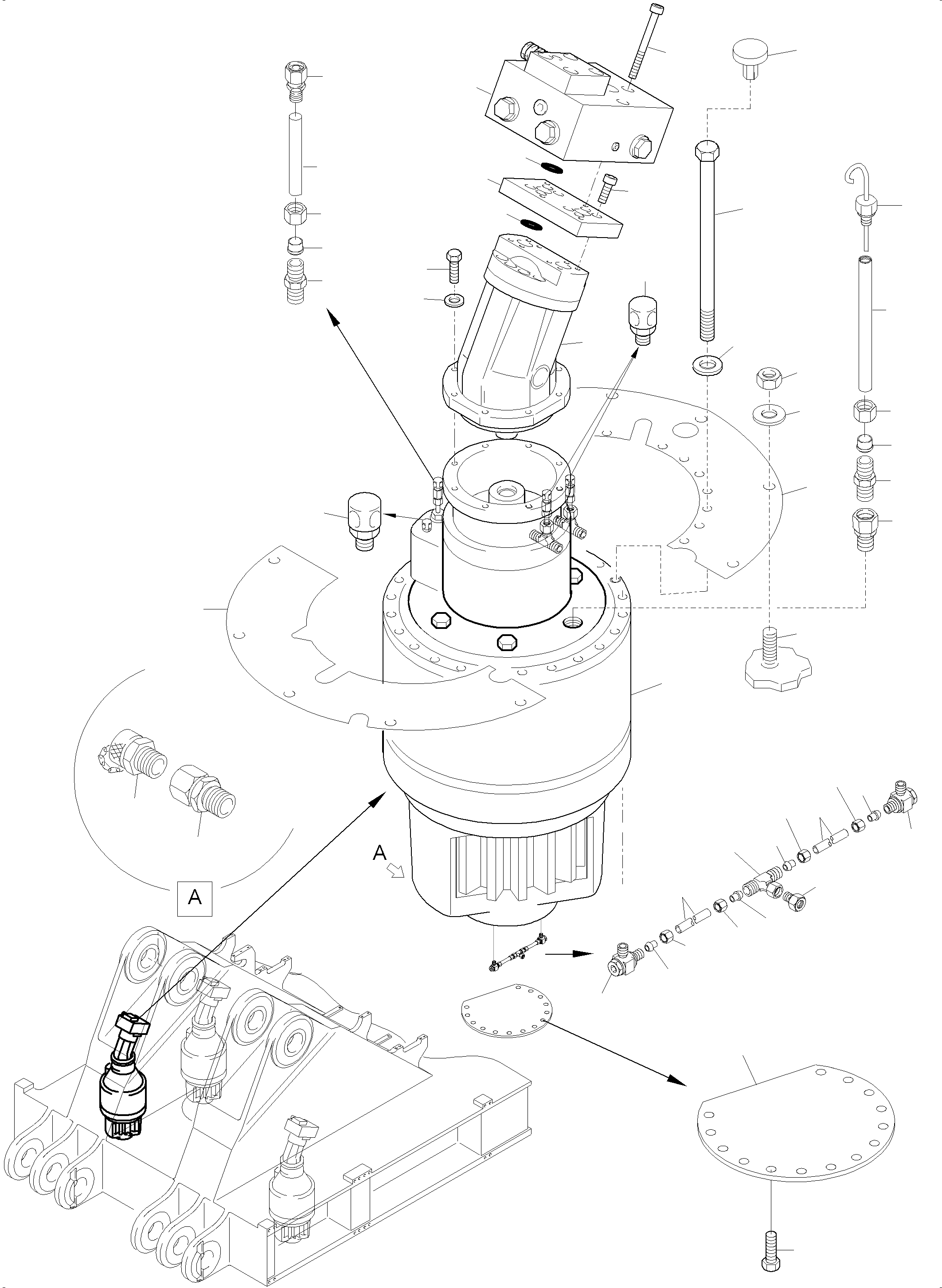 Cover plate r.h. 954 451 40 KOMATSU