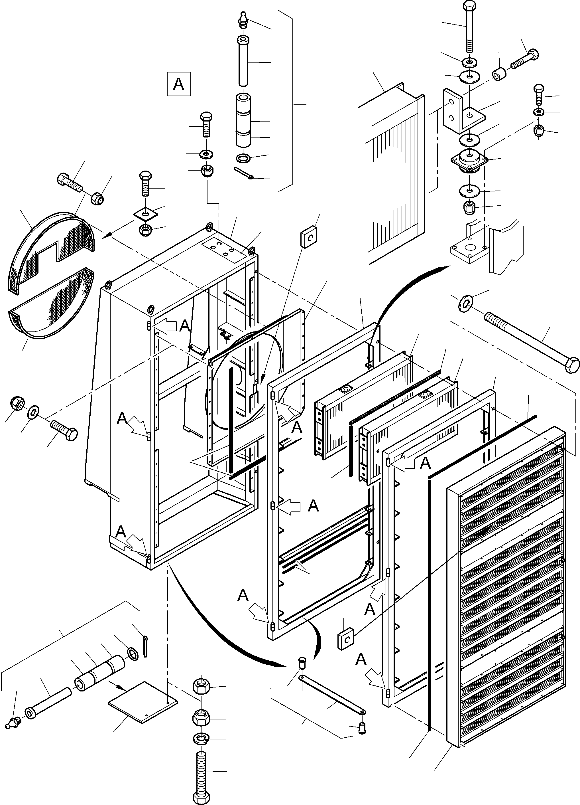 Cooler housing 935 840 40 KOMATSU