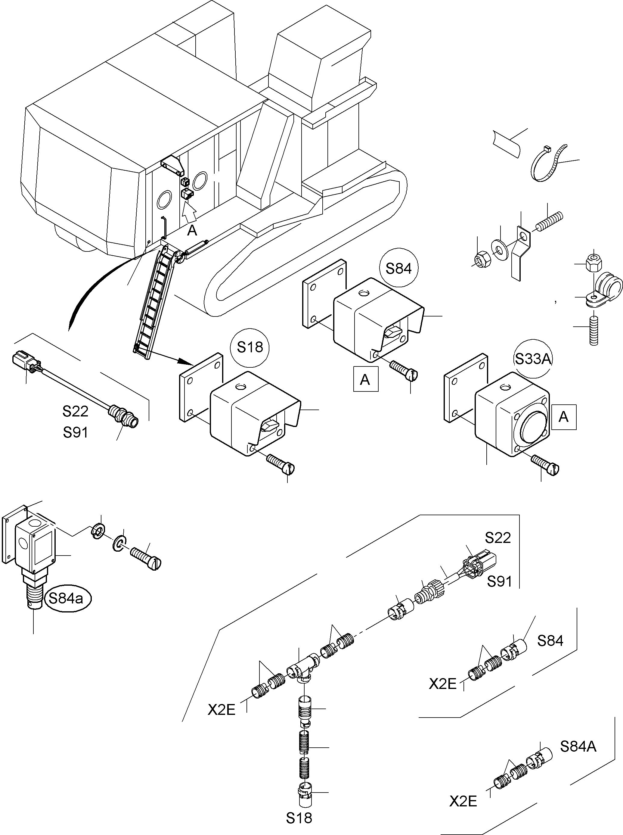 Жгут проводов - ladder S84 927 529 40 KOMATSU