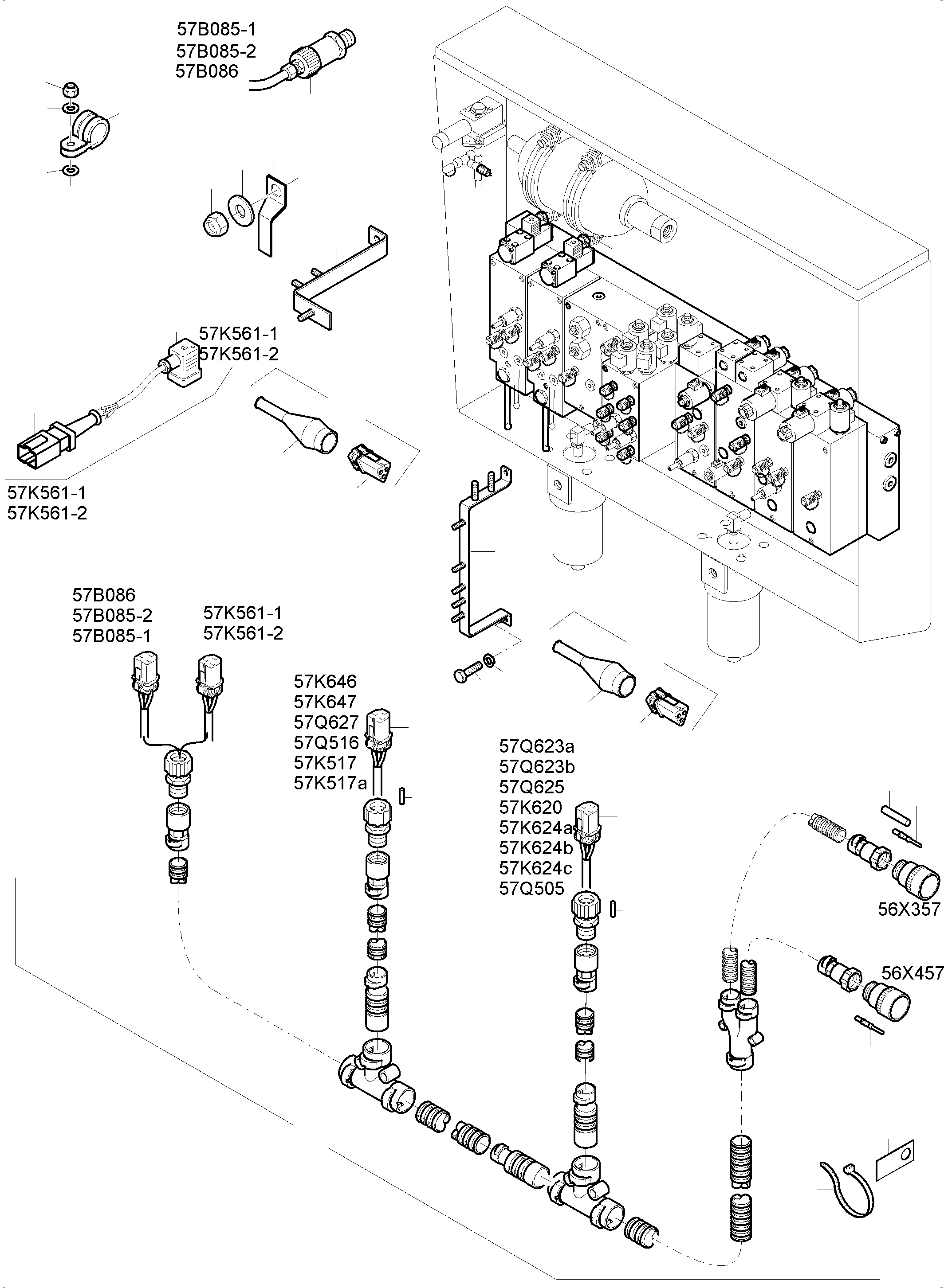 Жгут проводов - load limitation valve 57K561-2 966 548 40 KOMATSU