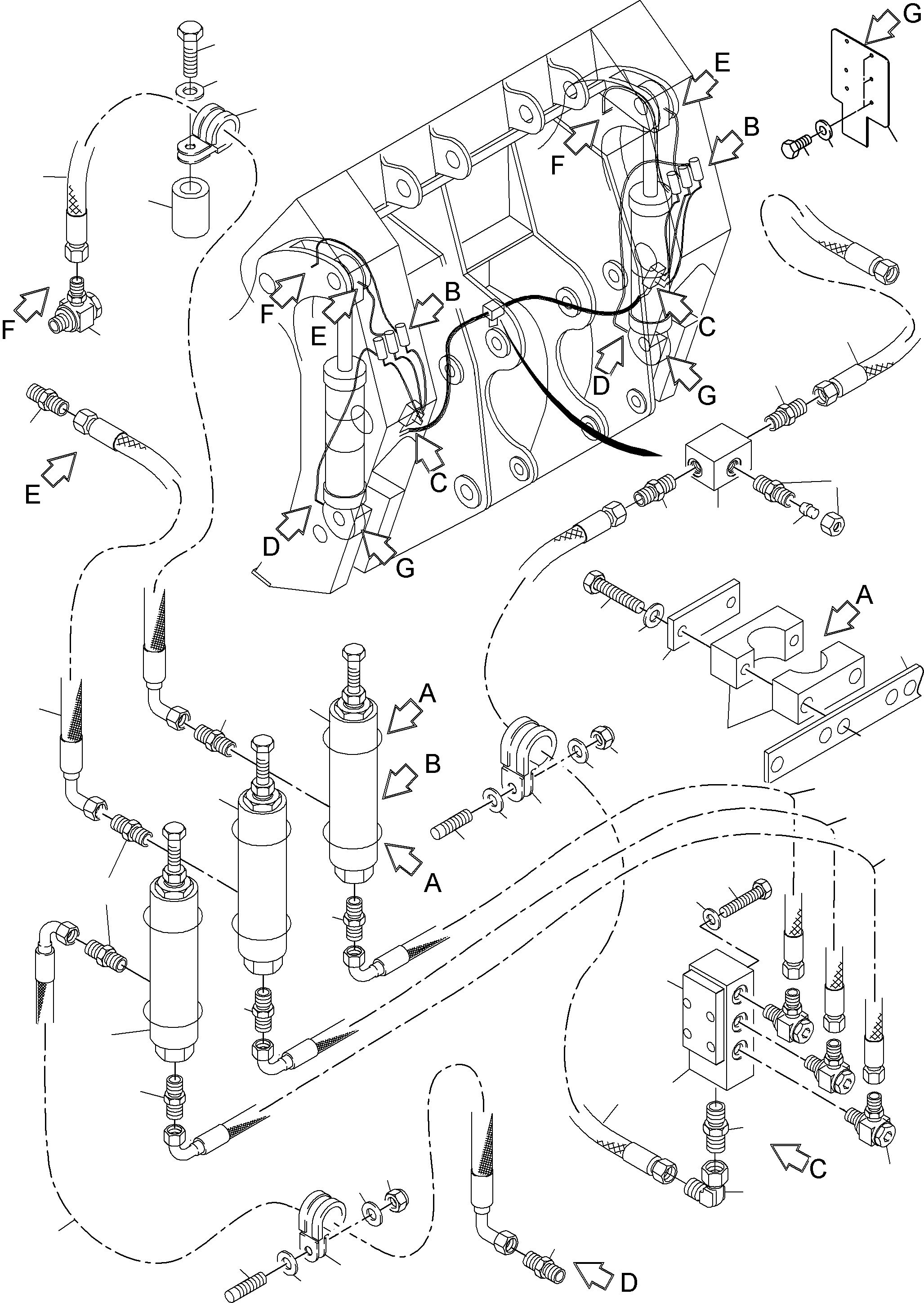 Hose DN 8x2400 950 623 40 KOMATSU