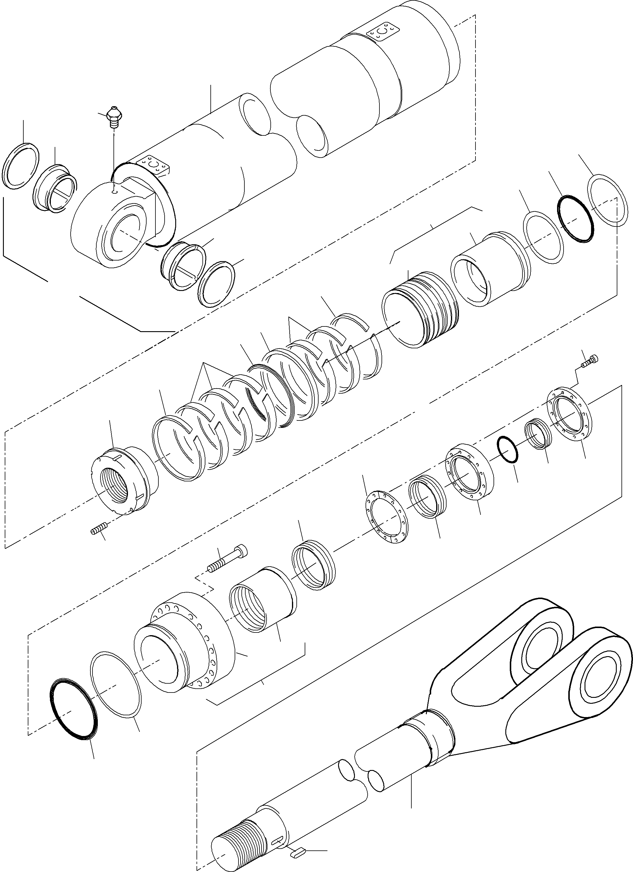 Seal kit piston consist. of fig nos. 16-19, 21, 22 798 592 73 KOMATSU