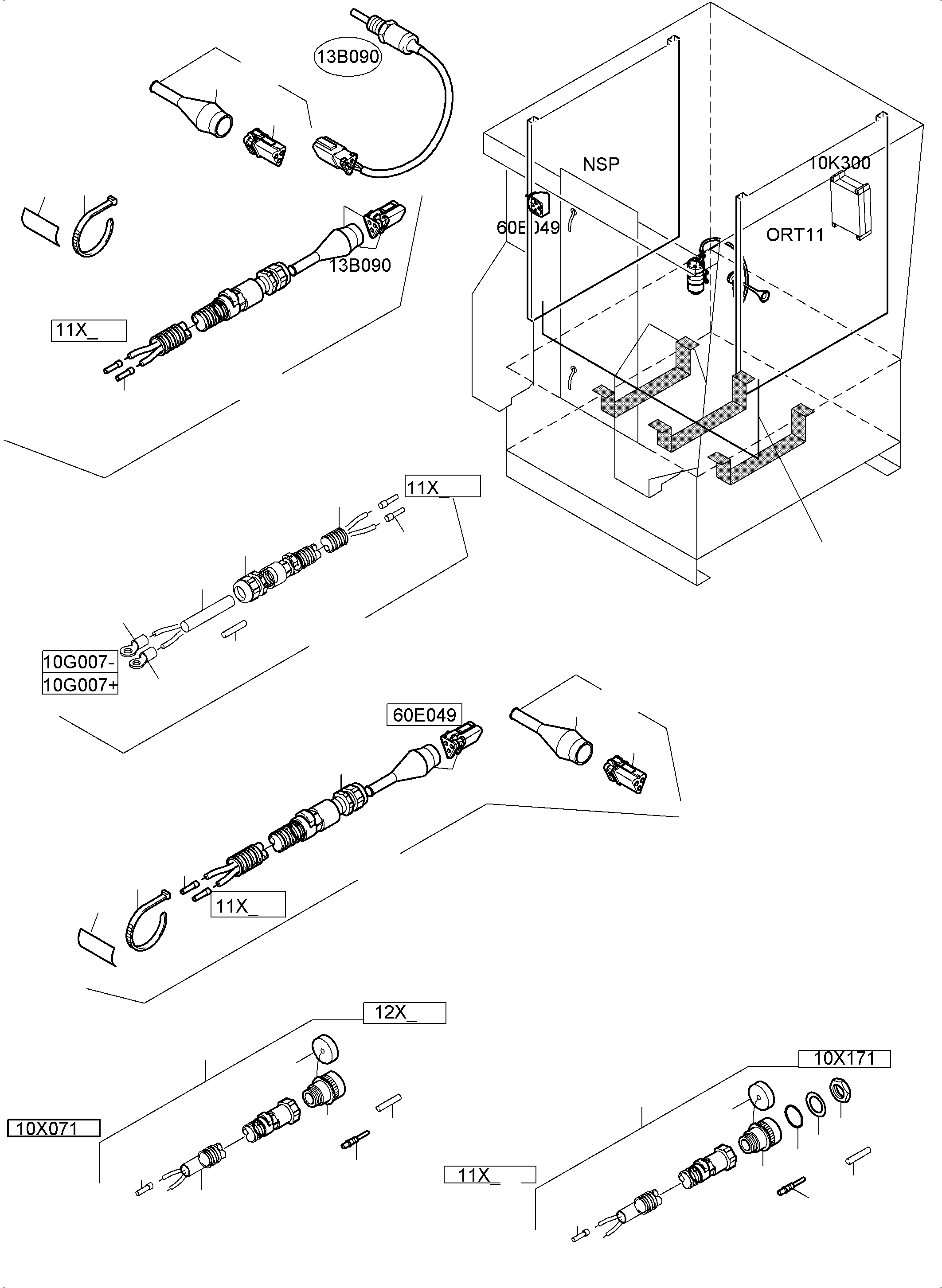 Harness 10XK20-15 998 702 40 KOMATSU