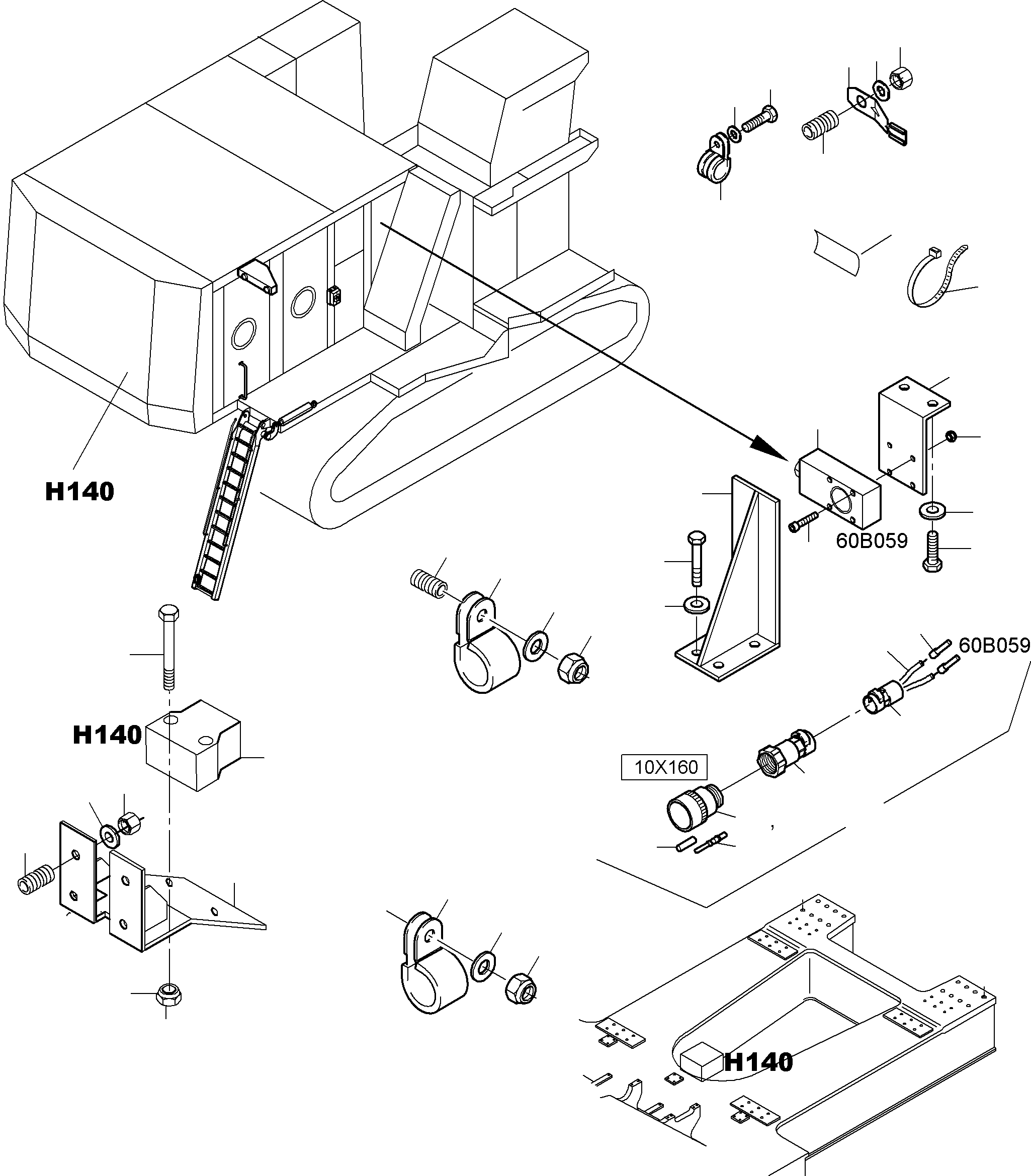 Жгут проводов - engine shut-off device 54S052 956 033 40 KOMATSU