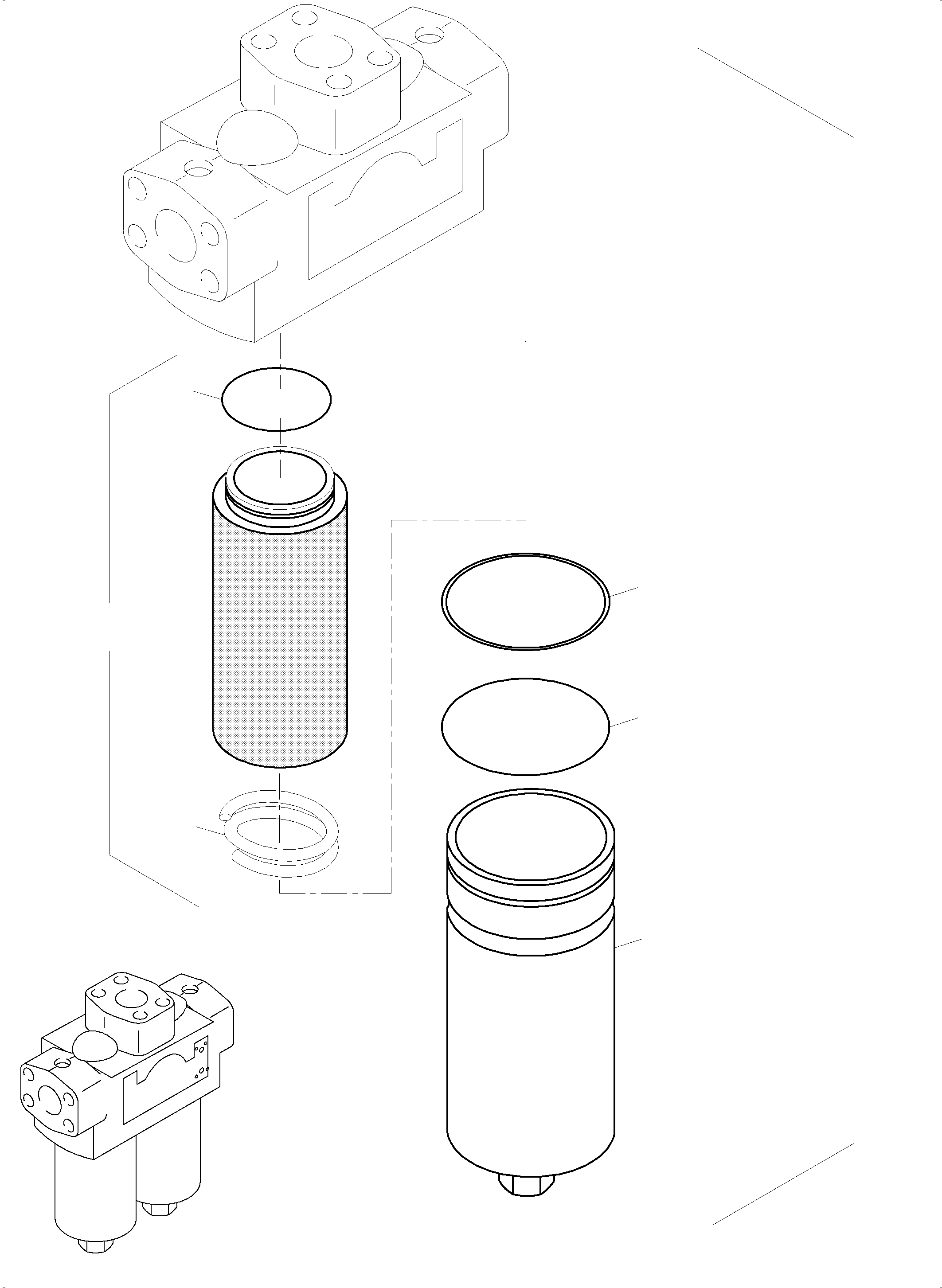 H.P. filter assy. 951 280 40 KOMATSU