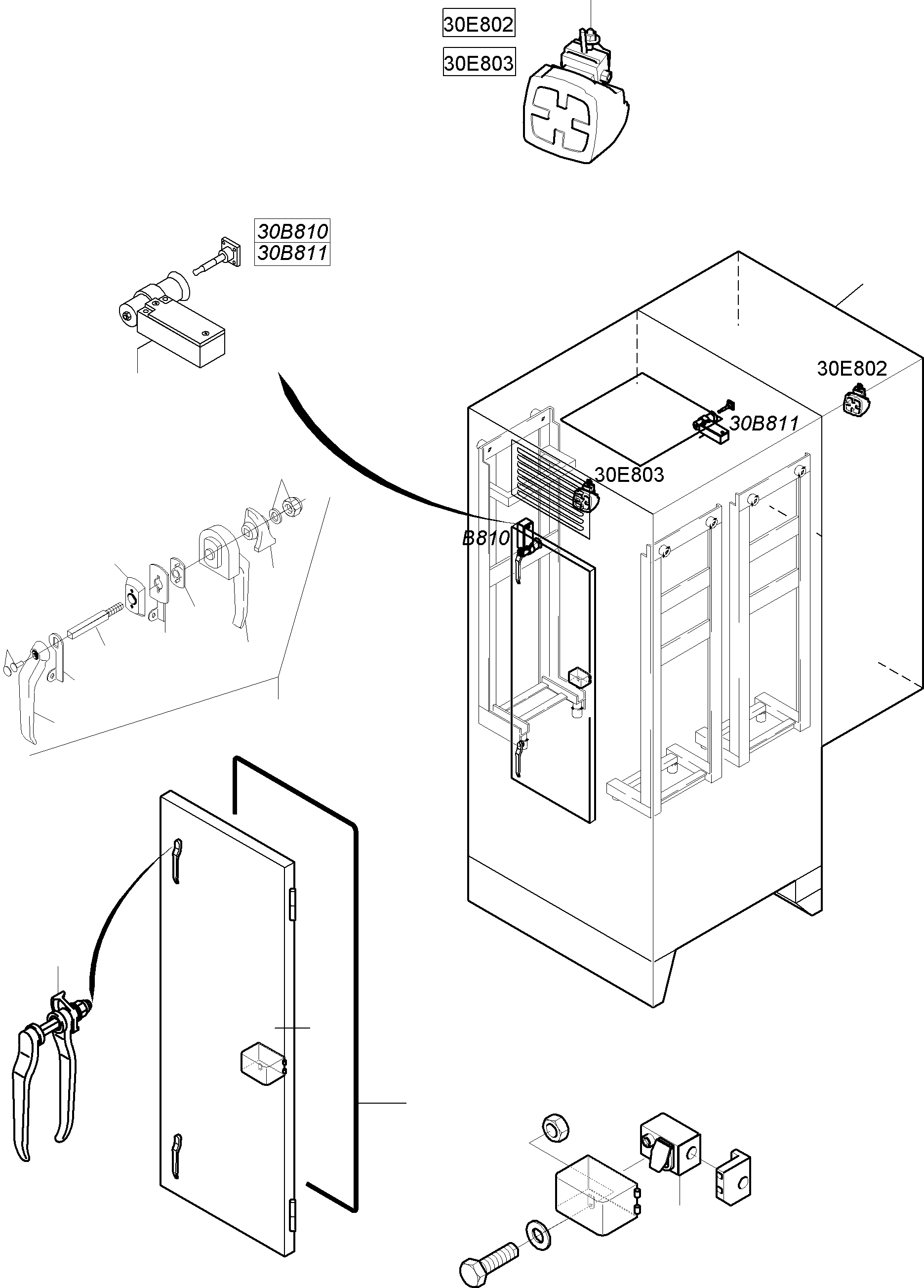 Switch cabinet assy. 995 616 40 KOMATSU
