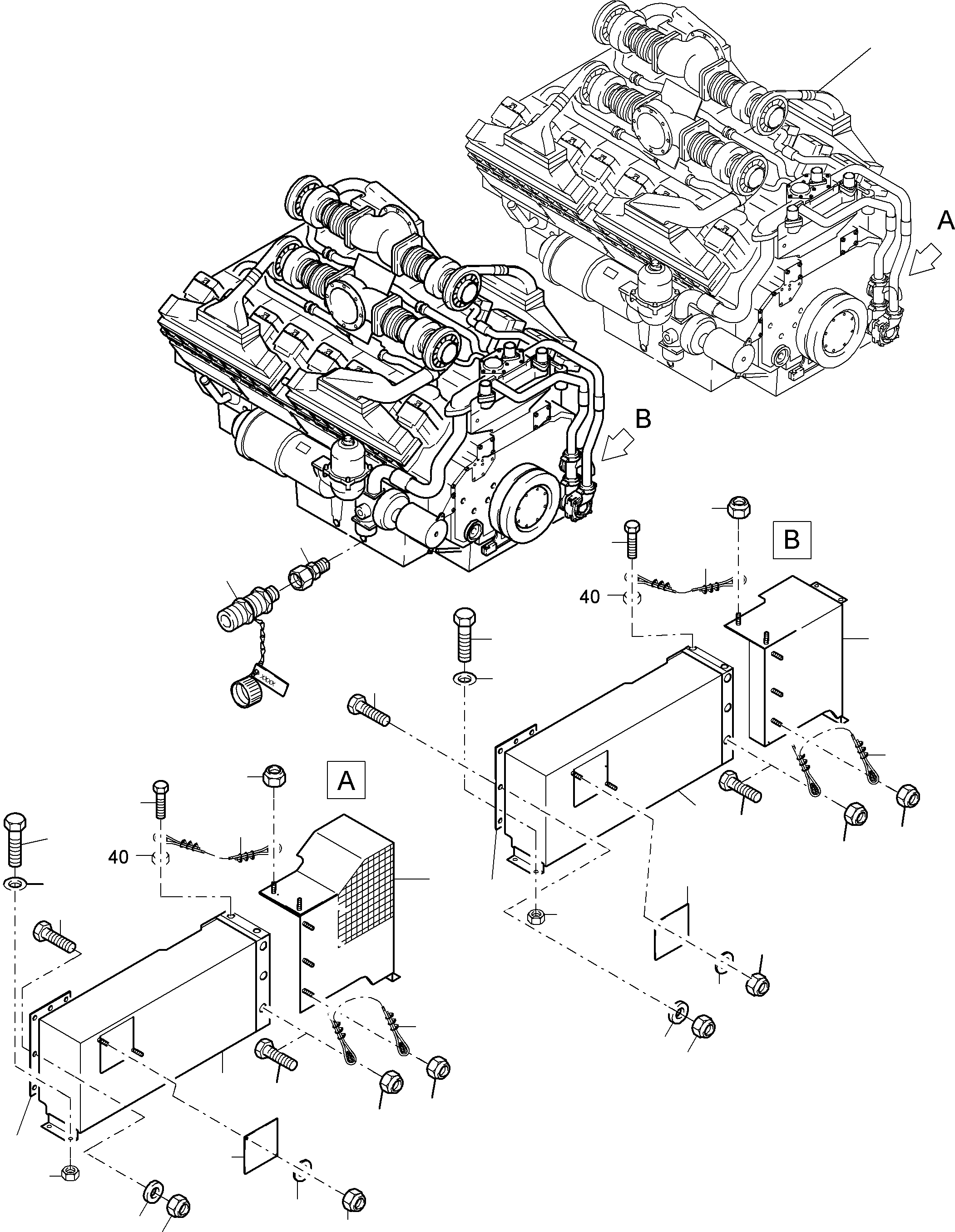 Motor protection 956 873 40 KOMATSU