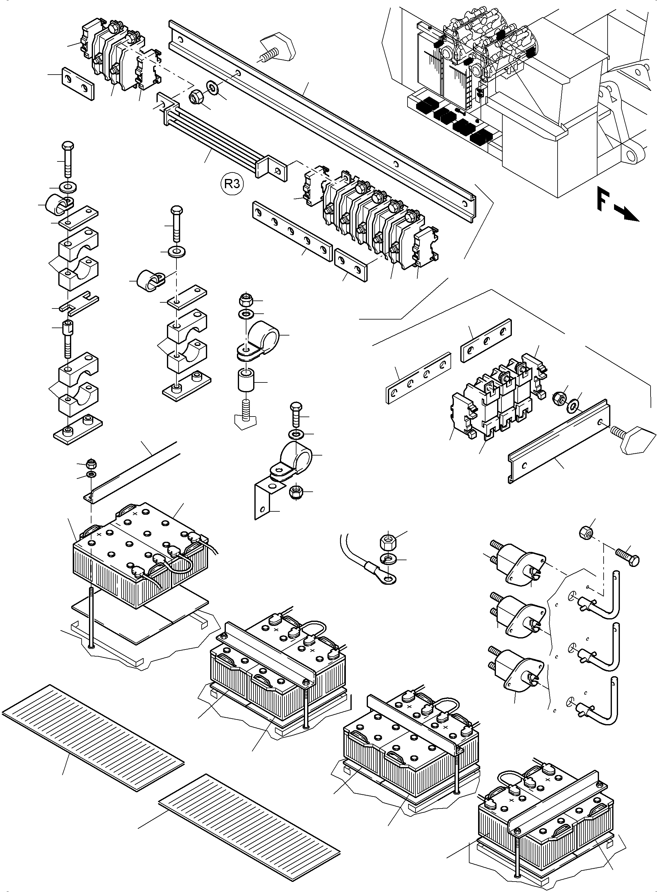 Cable prelub pump 1 960 192 40 KOMATSU