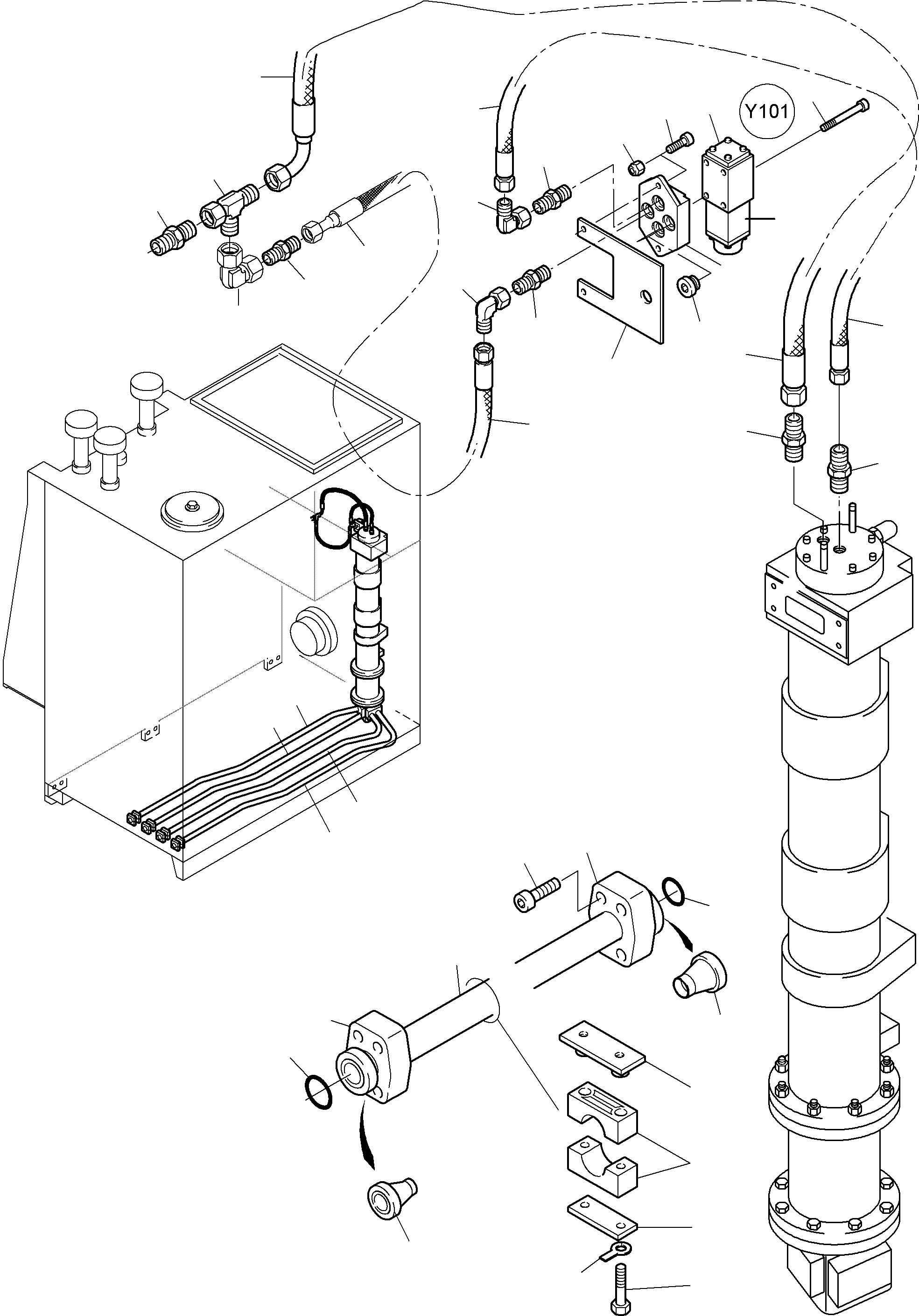 Pipe bridge 960 002 40 KOMATSU