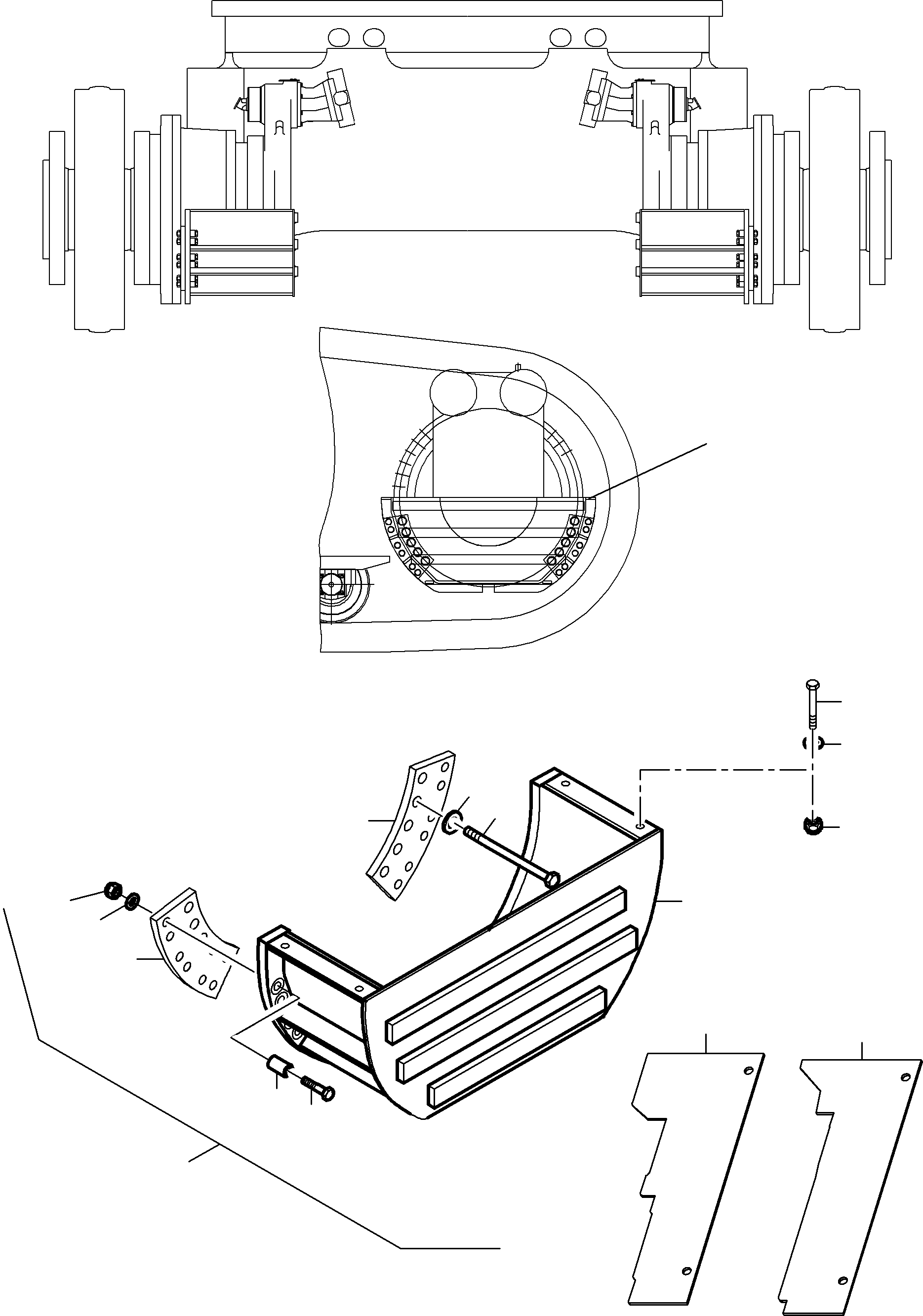 Plate for mounting drive gear L&S 961 207 40 KOMATSU