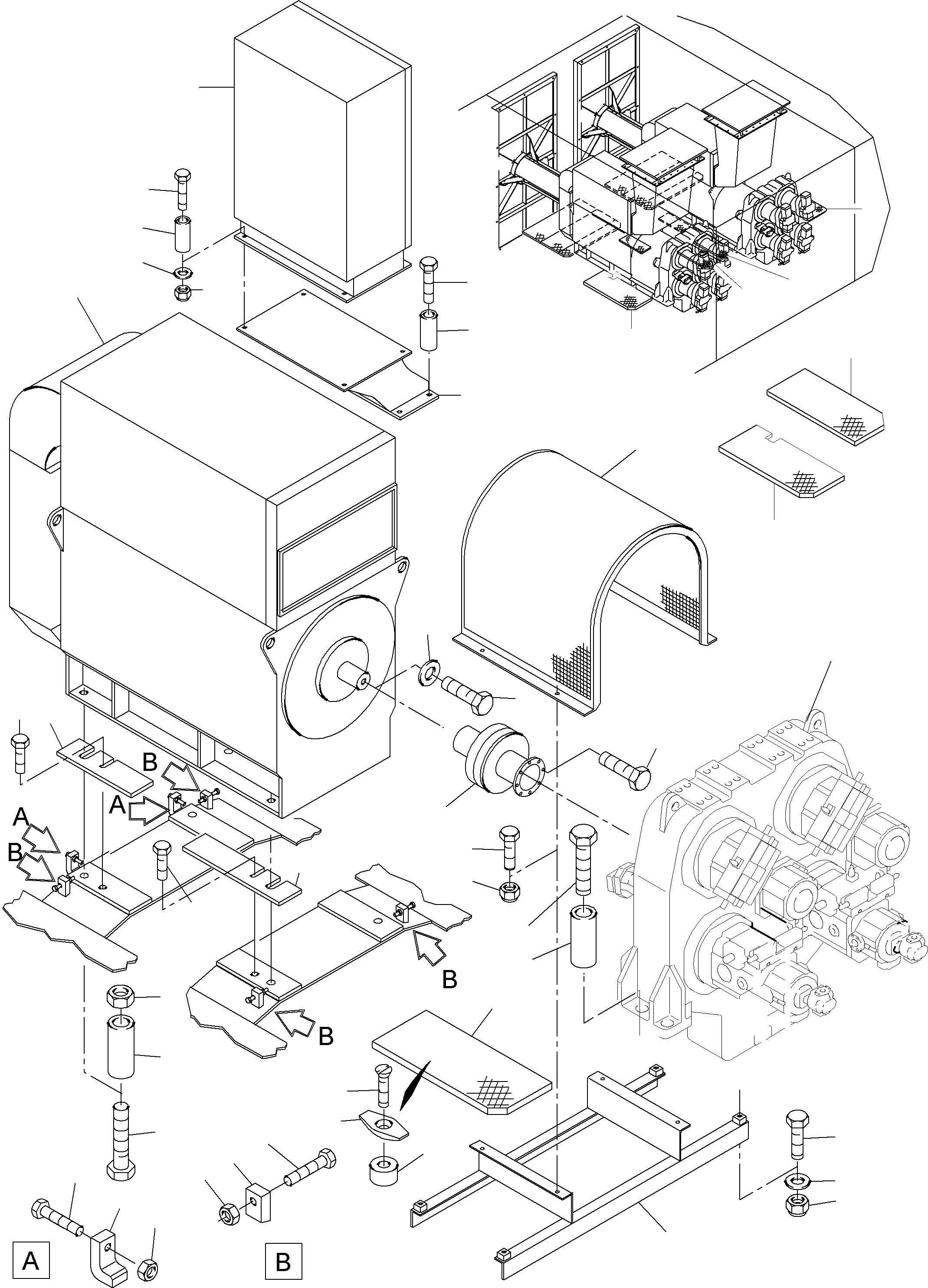 Electric motor 958 547 40 KOMATSU