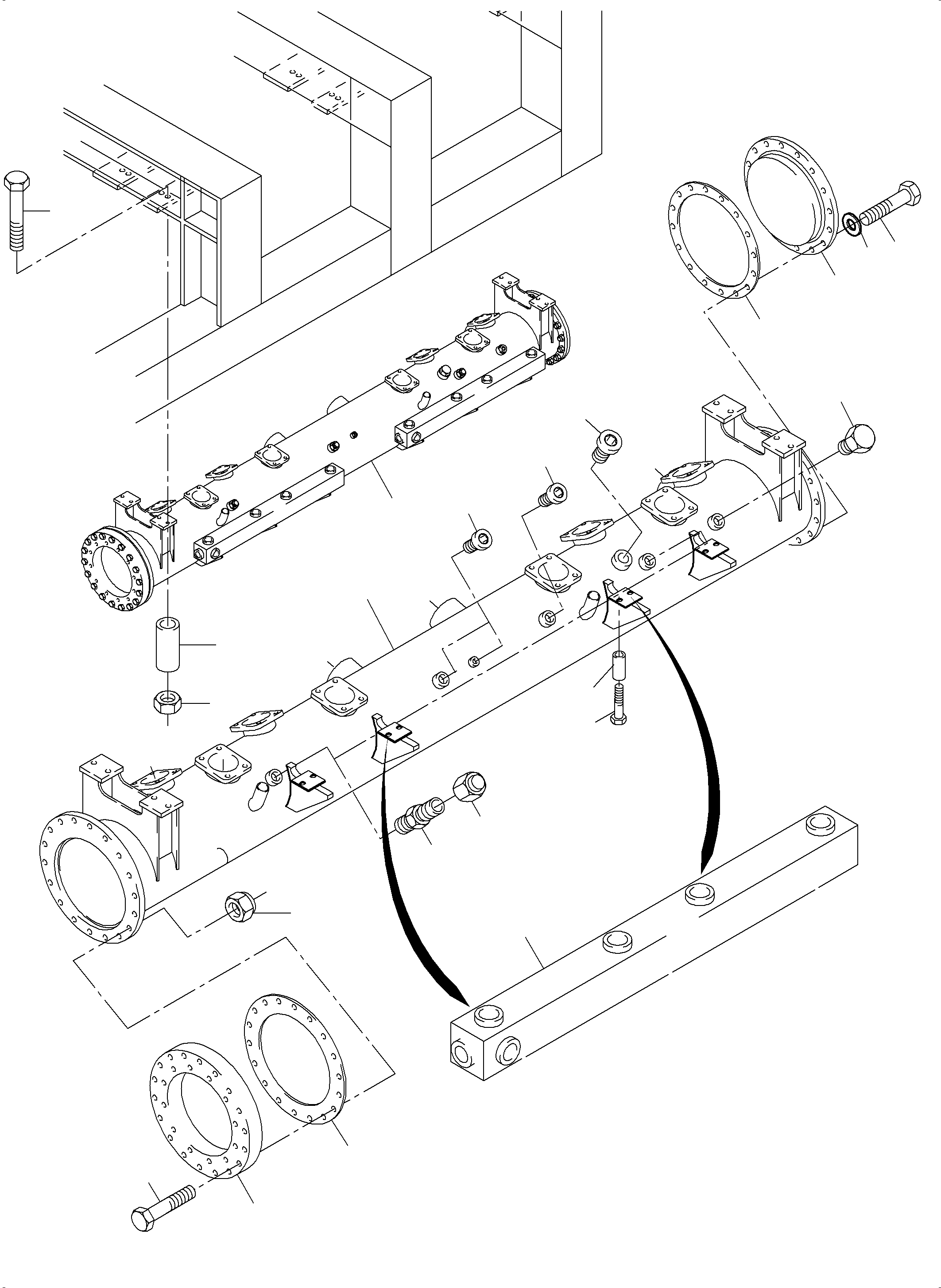 Suction tank 960 072 40 KOMATSU