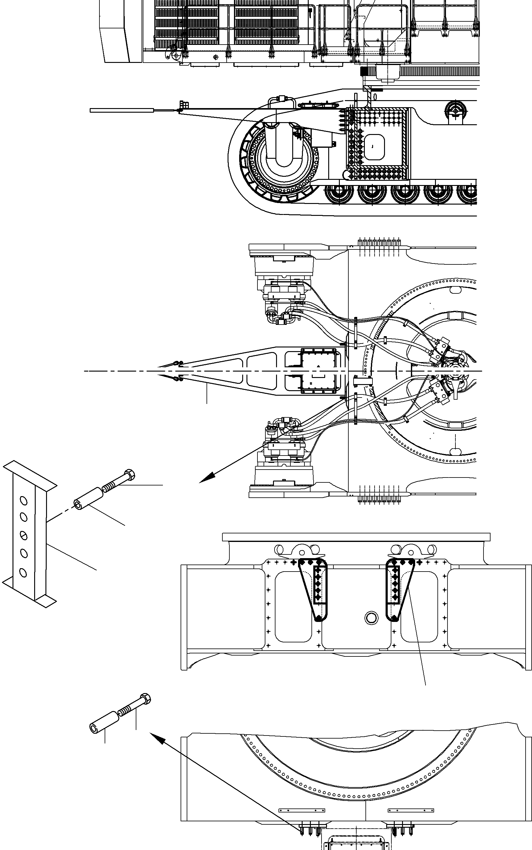 Adapter plate 938 082 40 KOMATSU