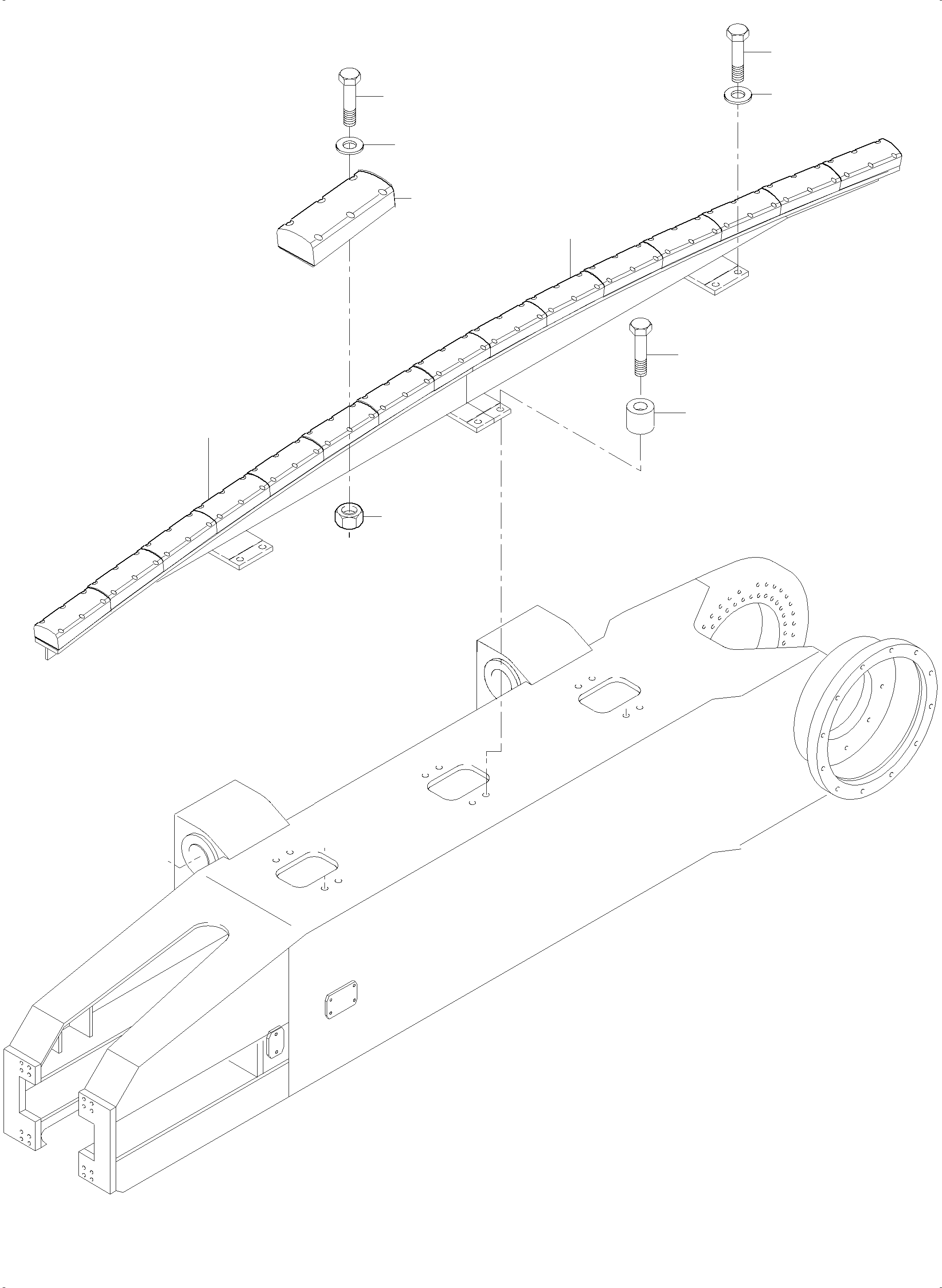 Rail support assy. 949 571 40 KOMATSU