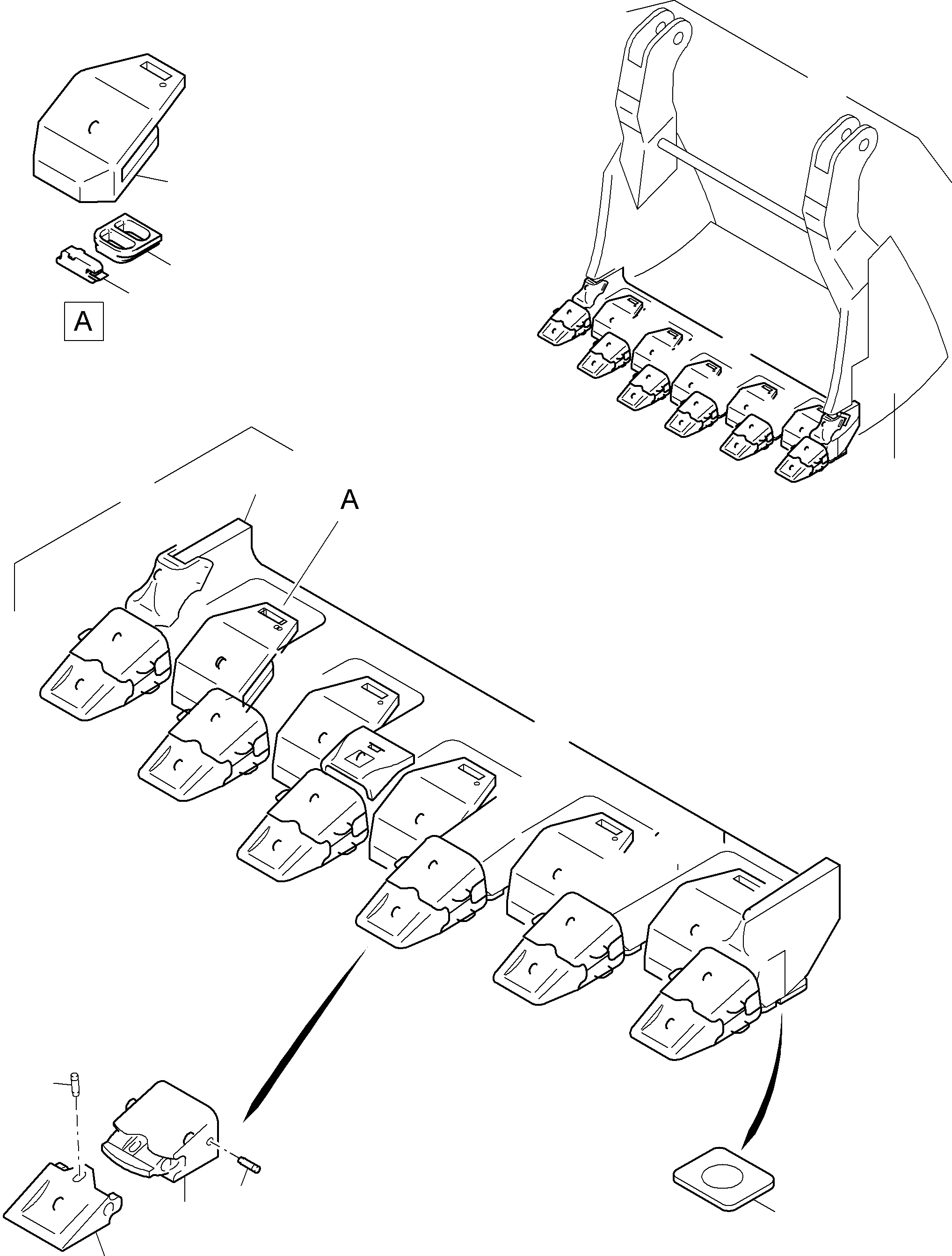 Bullclam 5375 wide assy 949 458 40 KOMATSU