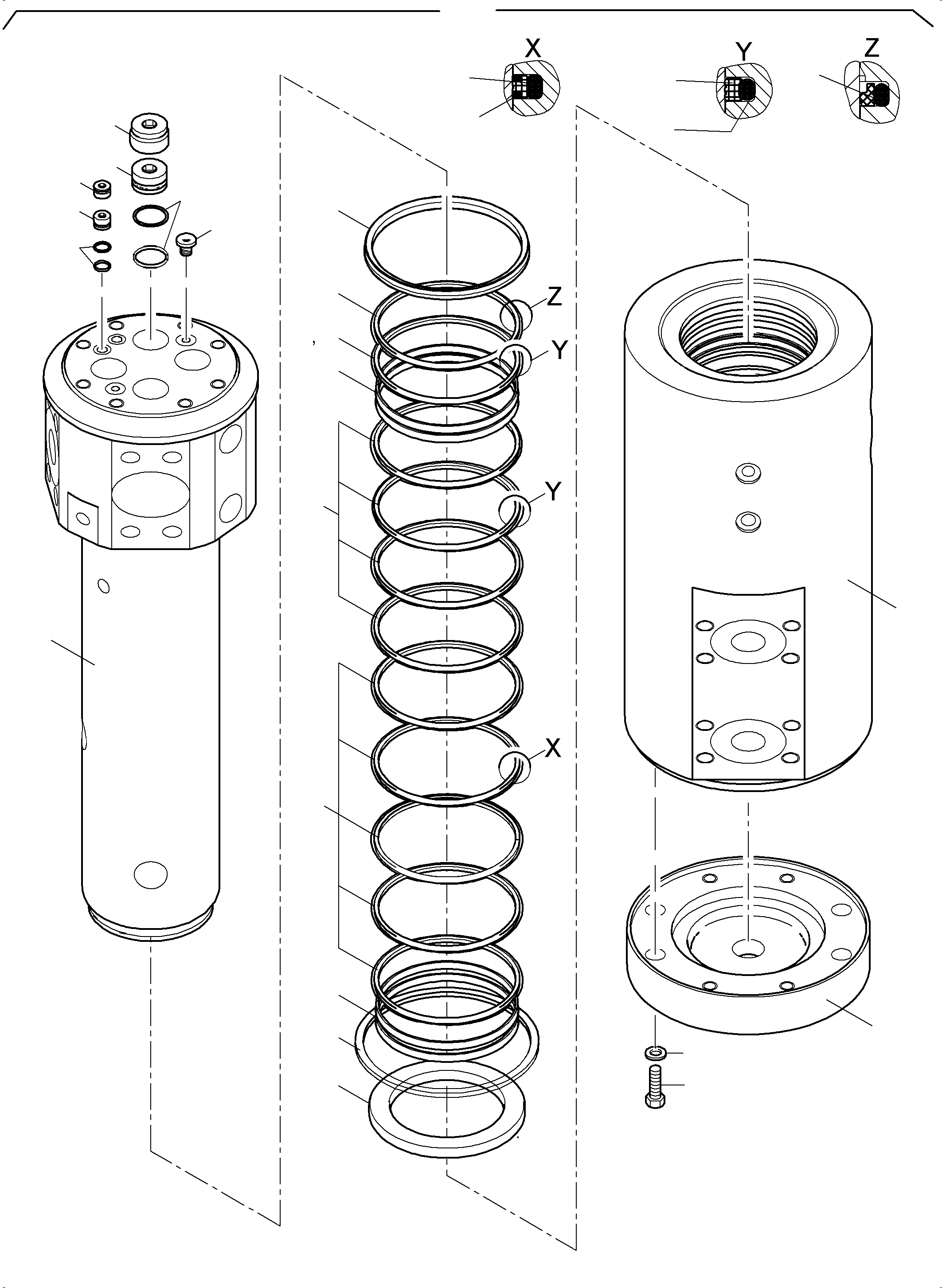 Rotary joint assy. 962 450 40 KOMATSU