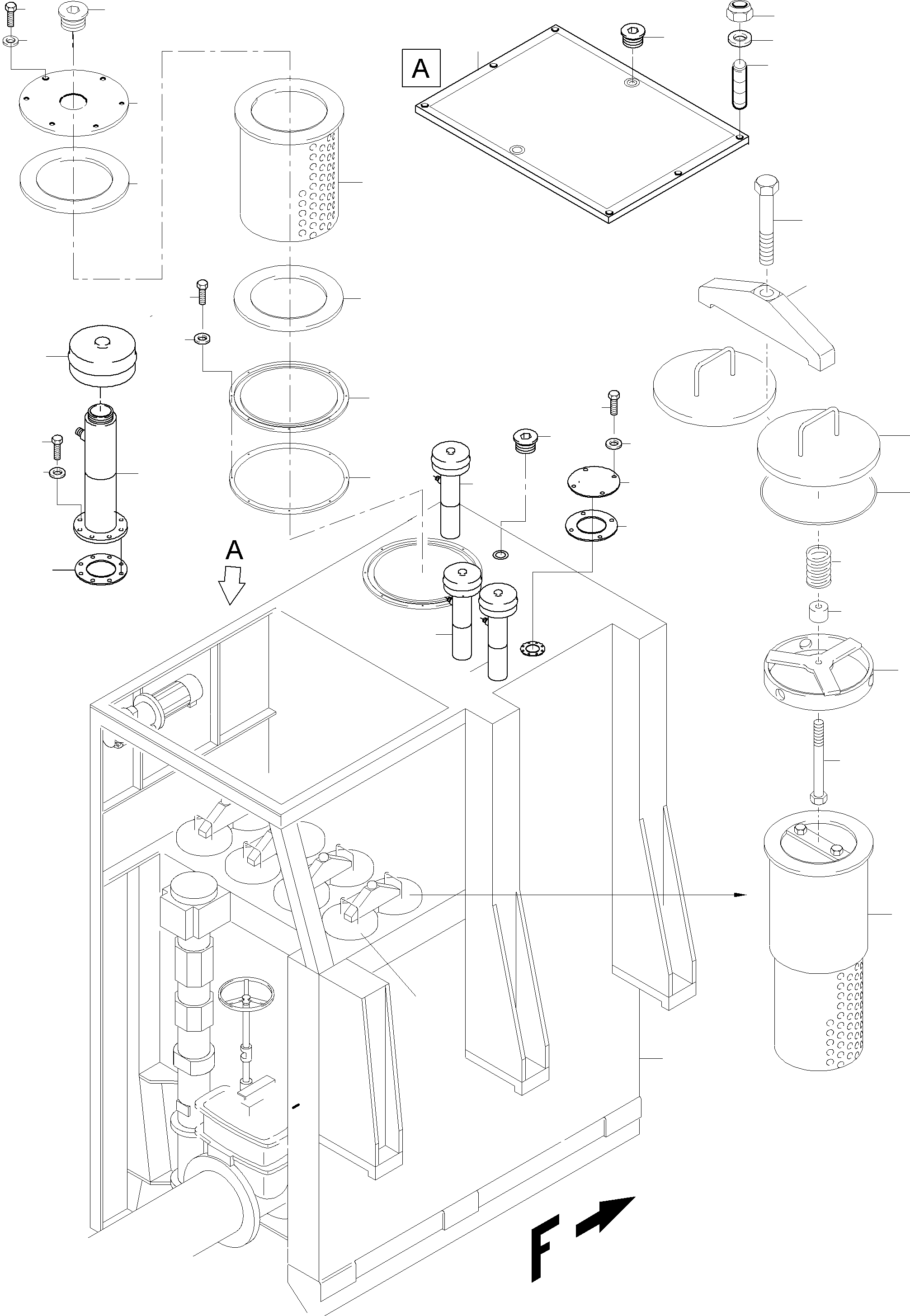Oil tank MB 964 059 40 KOMATSU