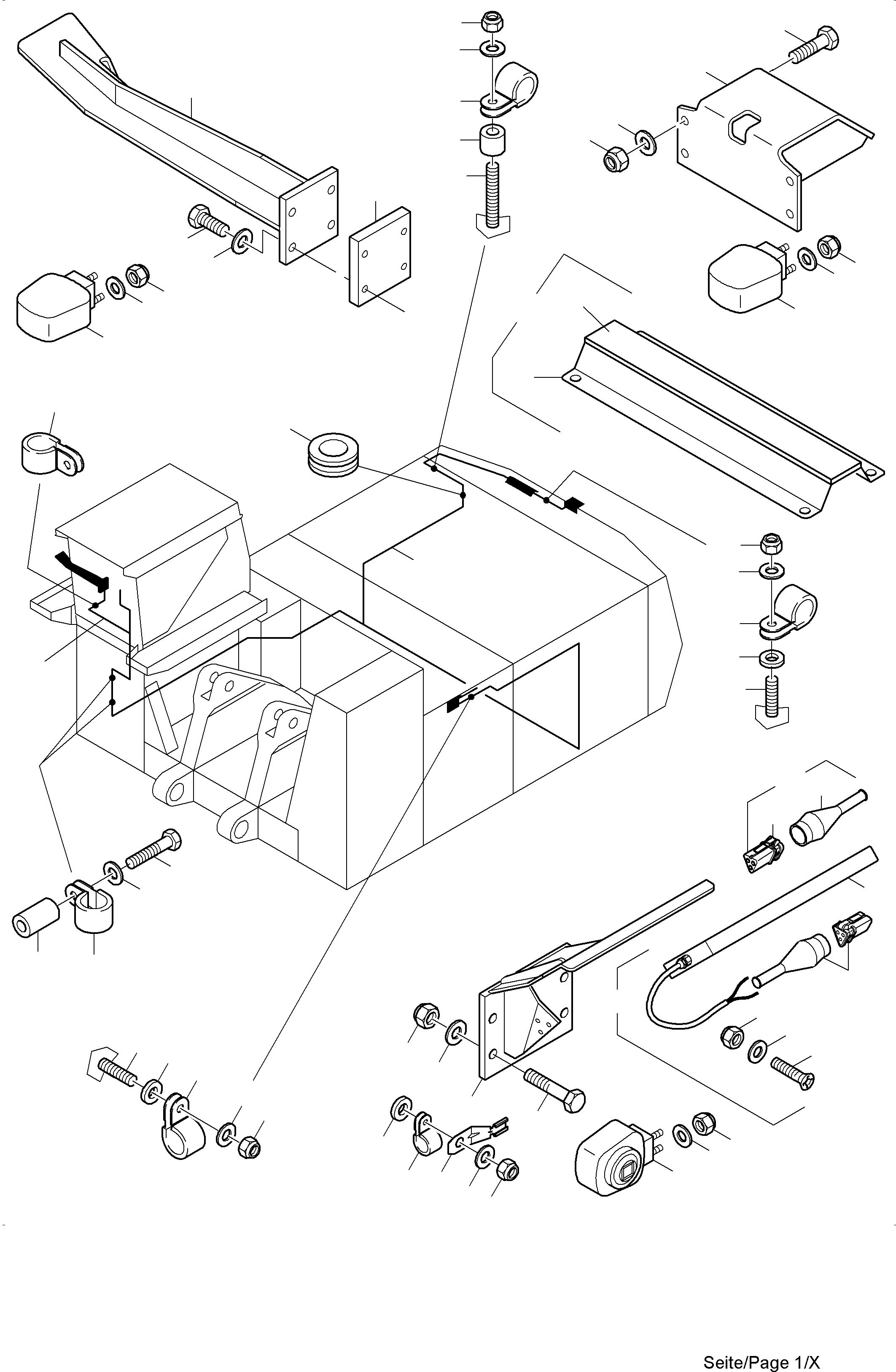 Cover 2X192X500 970 212 40 KOMATSU