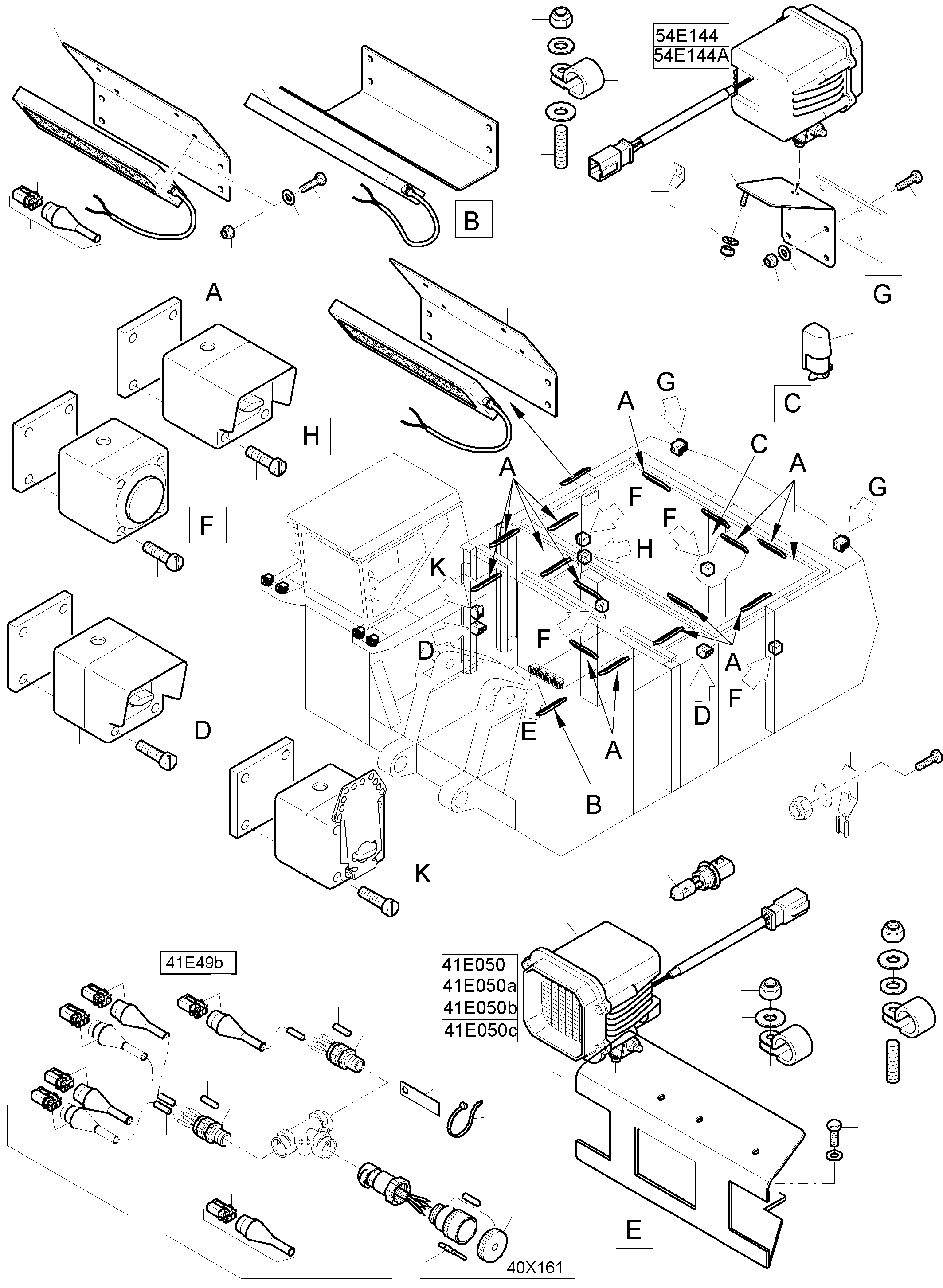 Lamp retainer 961 123 40 KOMATSU