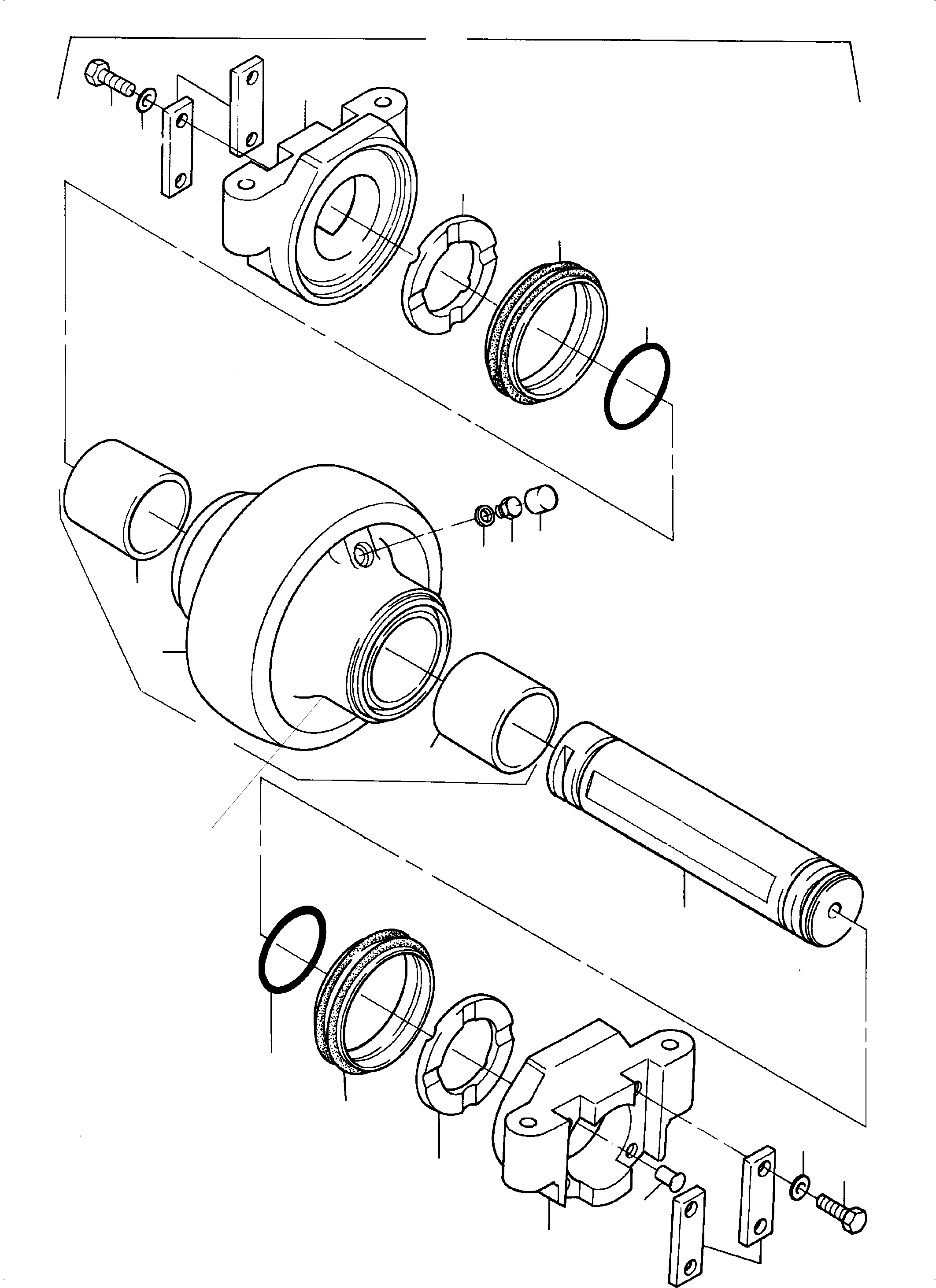 Bottom roller body 960 490 40 KOMATSU