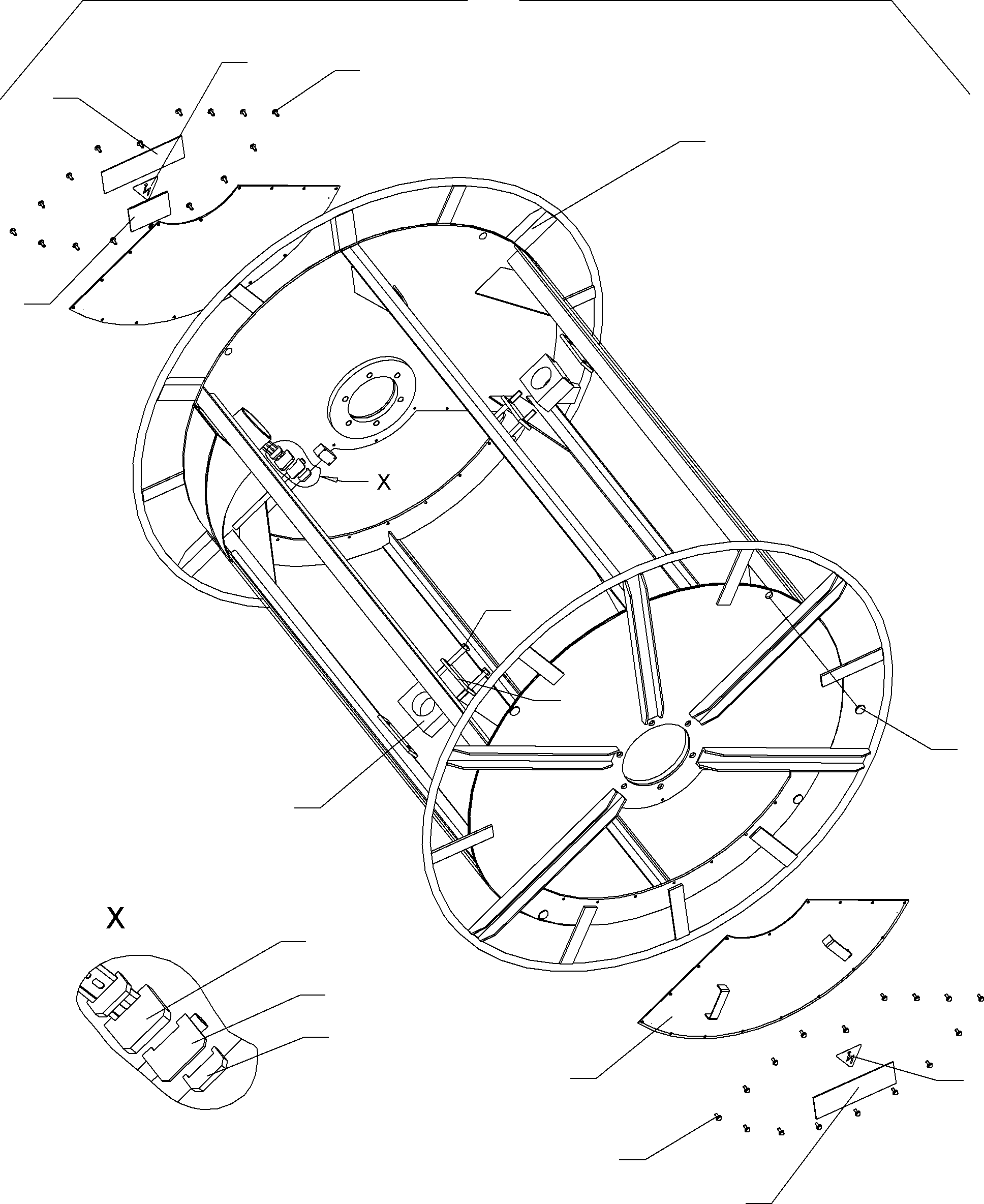 Drum assy. 796 489 73 KOMATSU