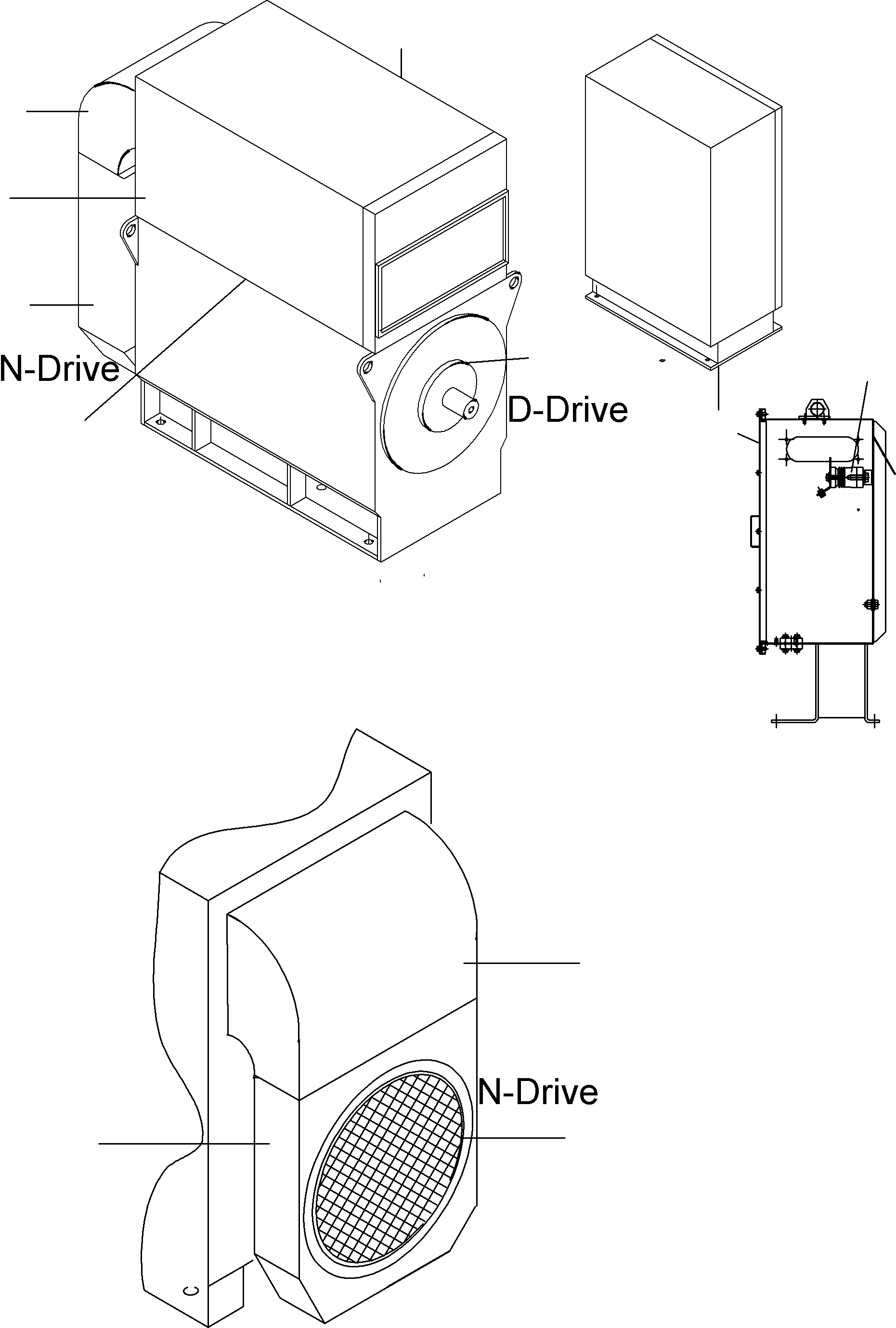 Electric motor 958 551 40 KOMATSU