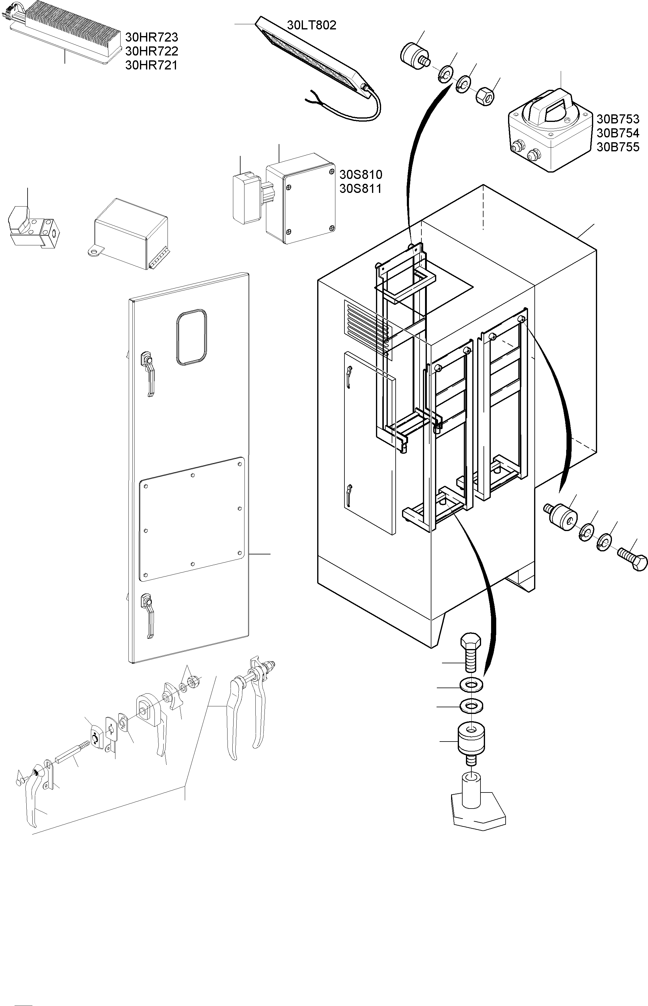 Switch cabinet assy. 963 220 40 KOMATSU