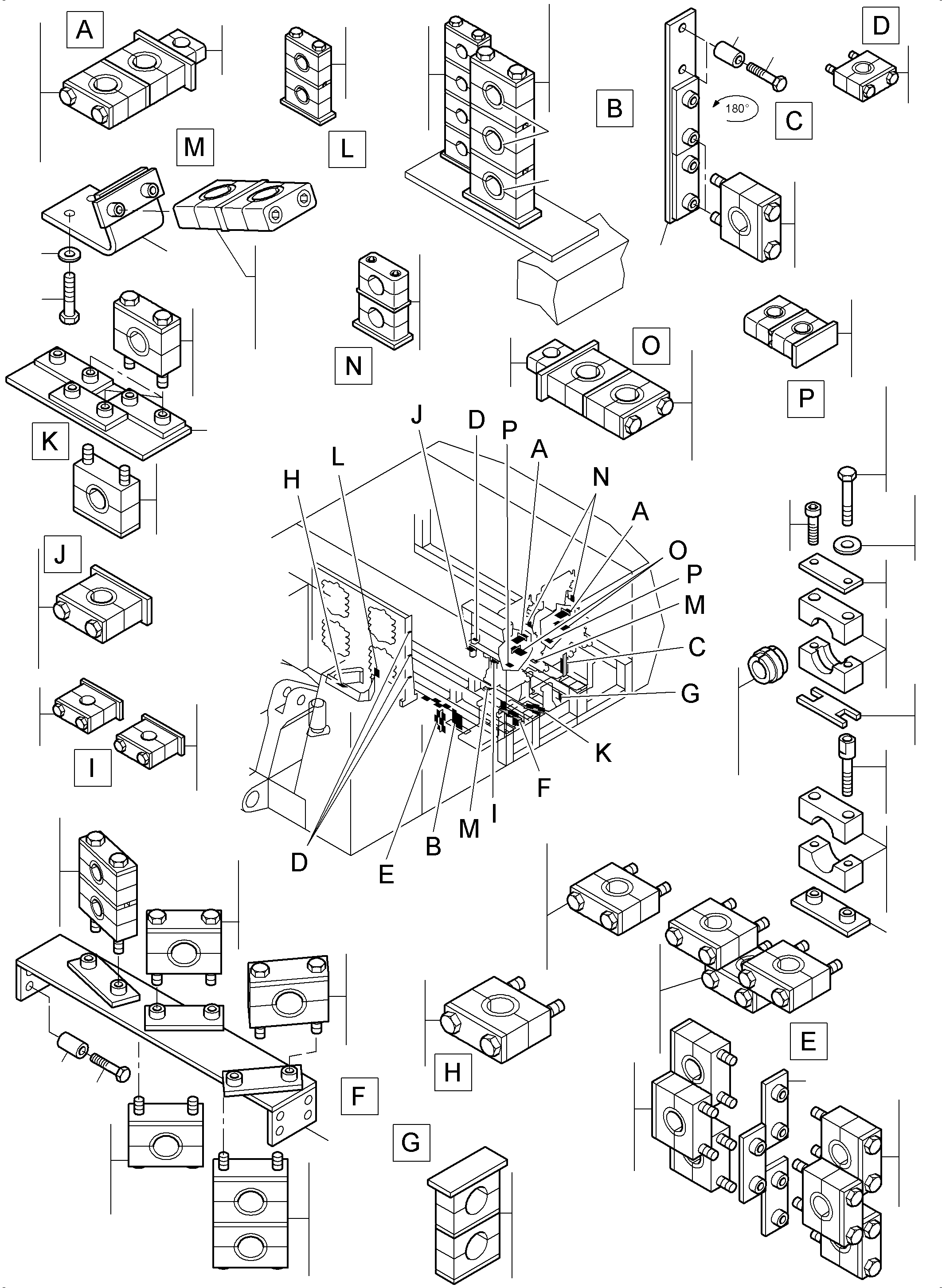 Clamp retainer 970 354 40 KOMATSU