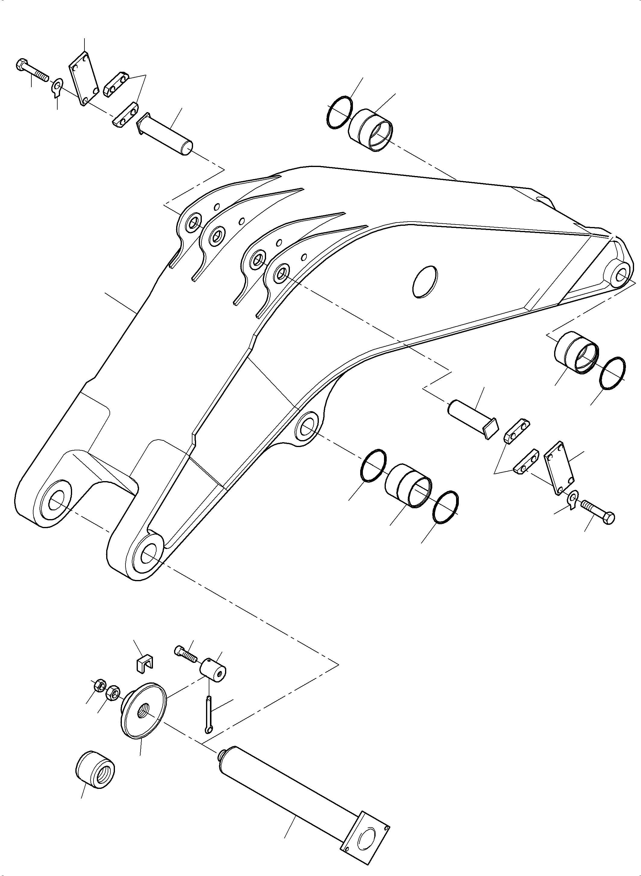 Pin with plate 925 438 40 KOMATSU
