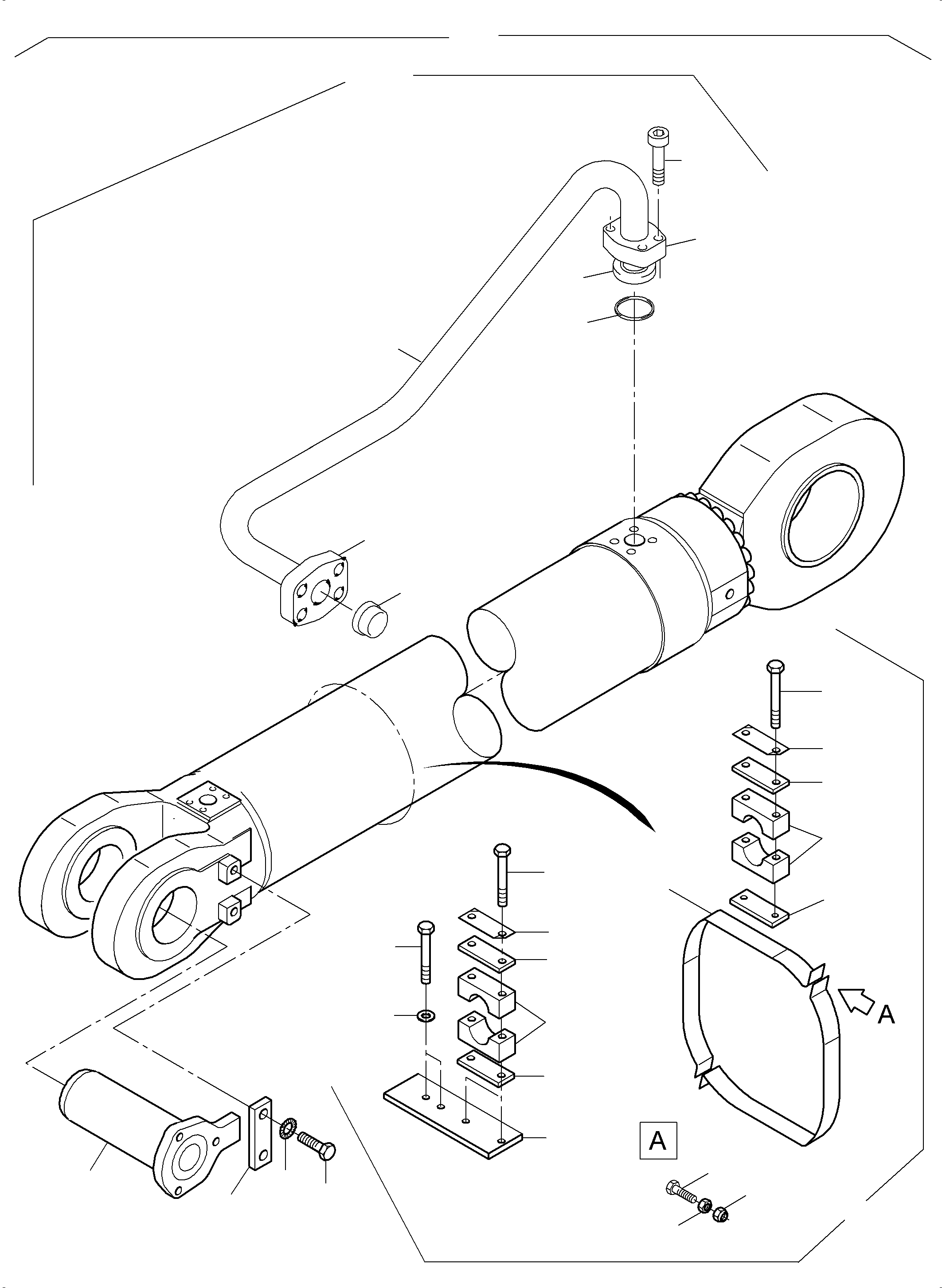 Piping, assy. l.h. fig-nos. 10-28 962 482 40 KOMATSU