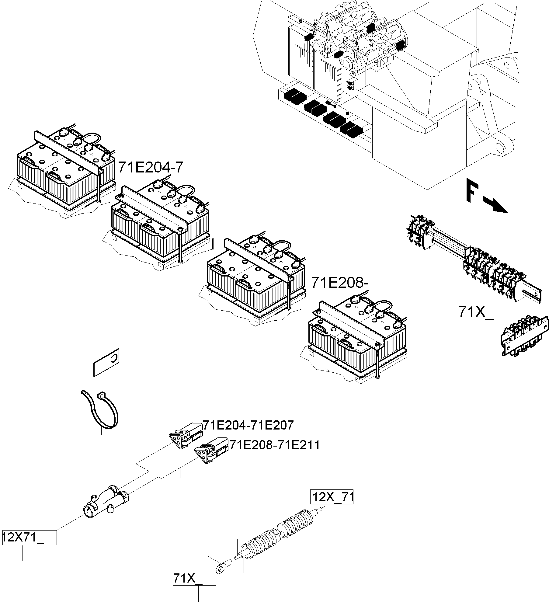 Harness 12X_71.4 - 71X_71.1 967 871 40 KOMATSU