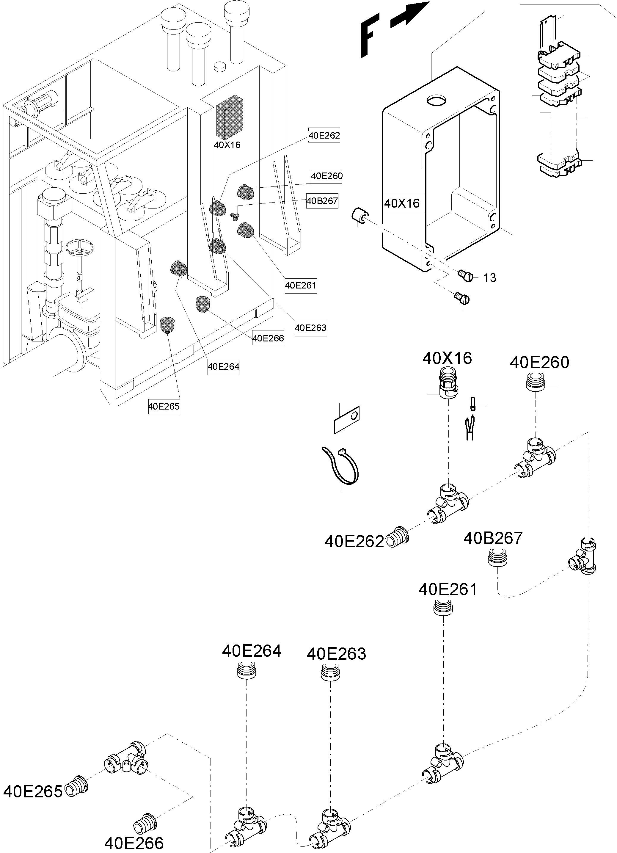 Harness Hdr.tank assy. 974 901 40 KOMATSU