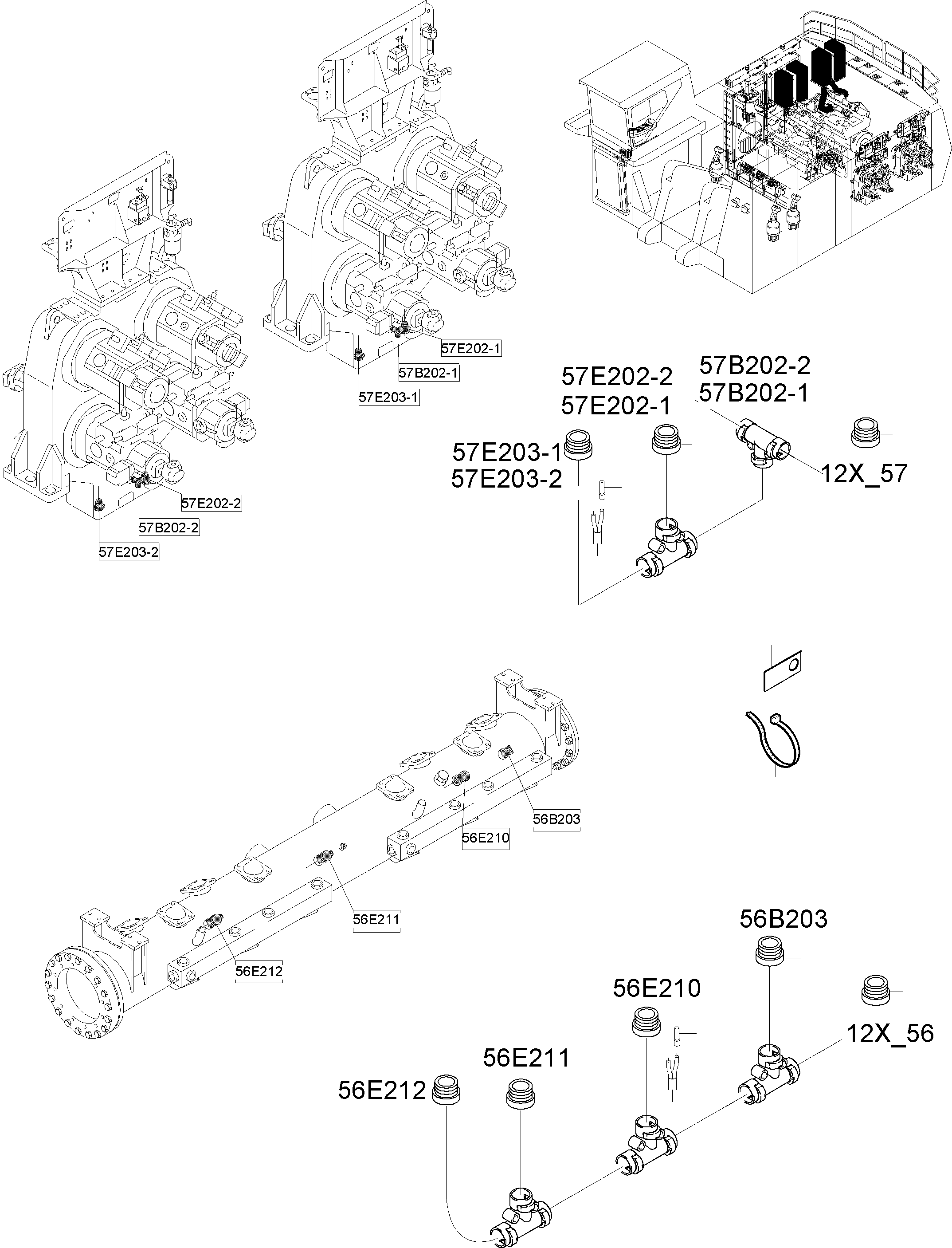 Harness Suction Tank 974 902 40 KOMATSU