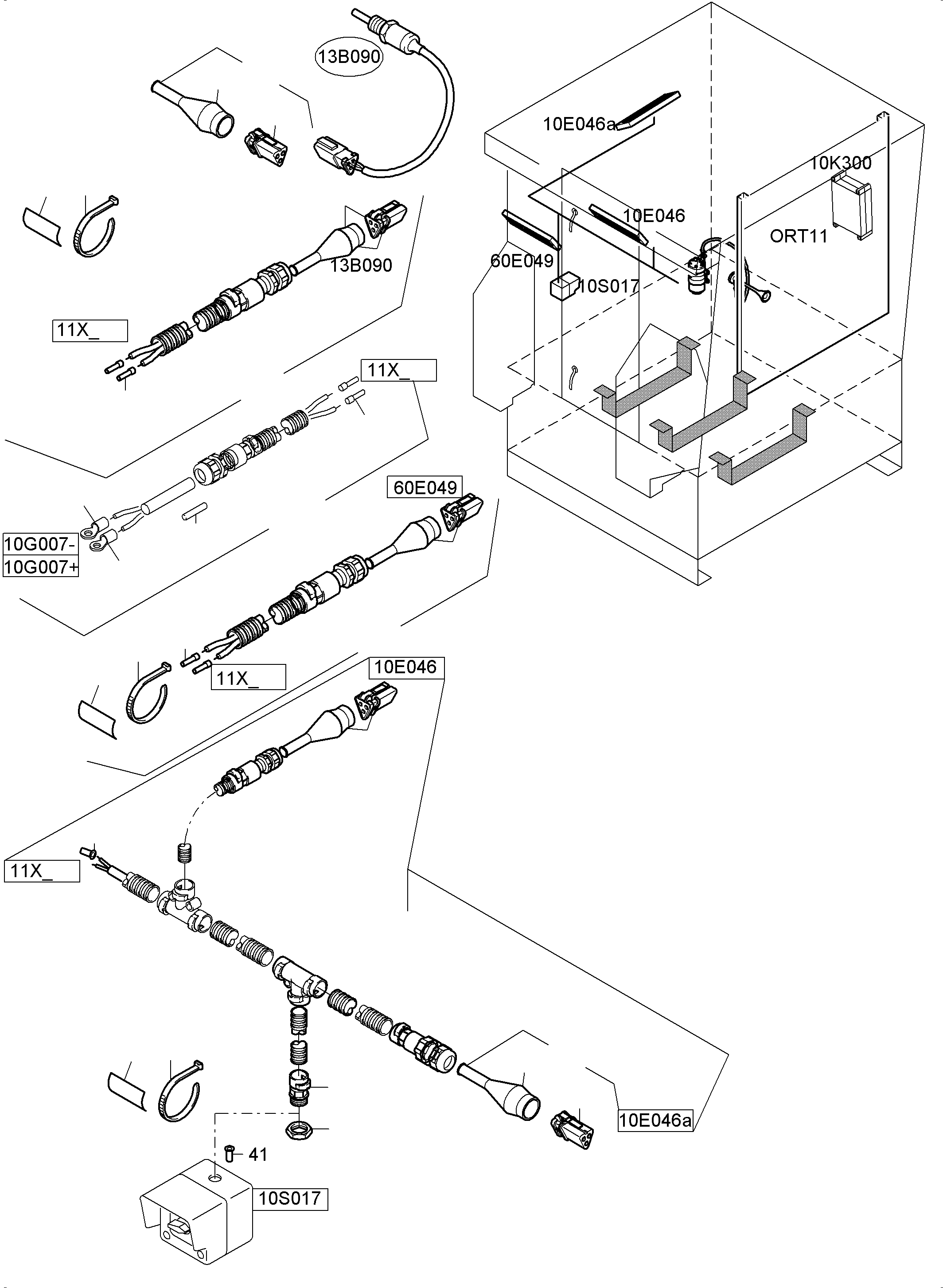 Harness 11X_51-10X251 974 964 40 KOMATSU