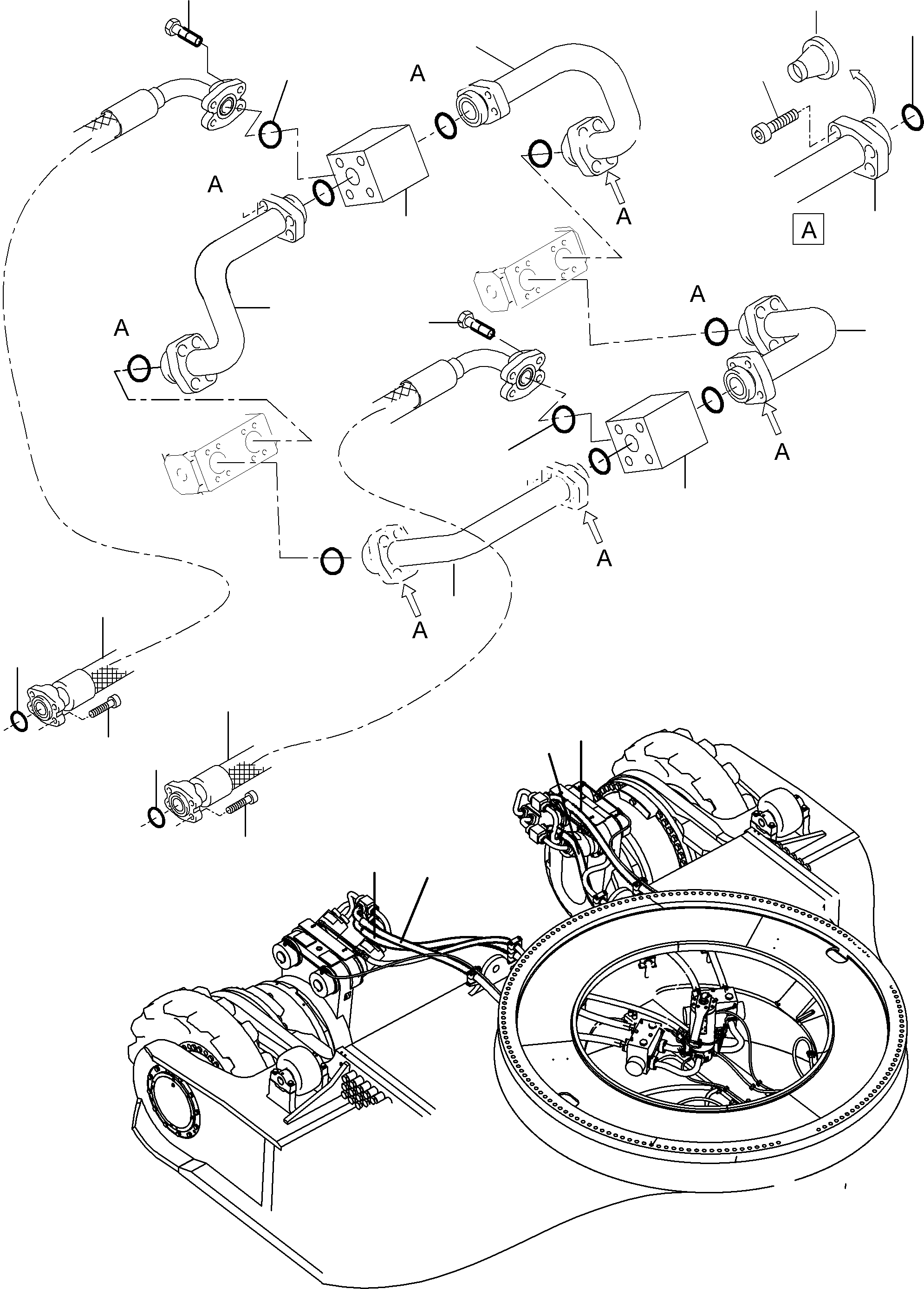 Pipe bracket 972 261 40 KOMATSU