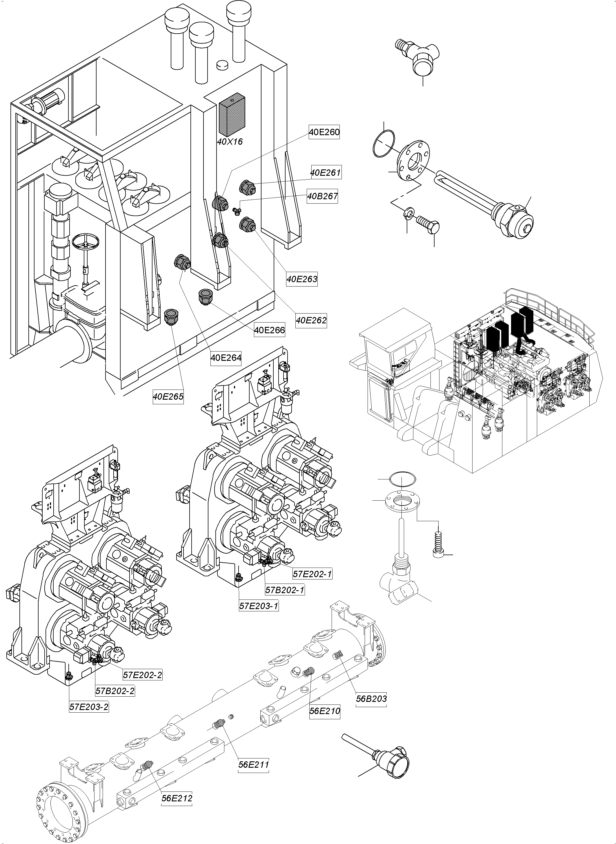 Battery heating plate set 906 42 40 KOMATSU