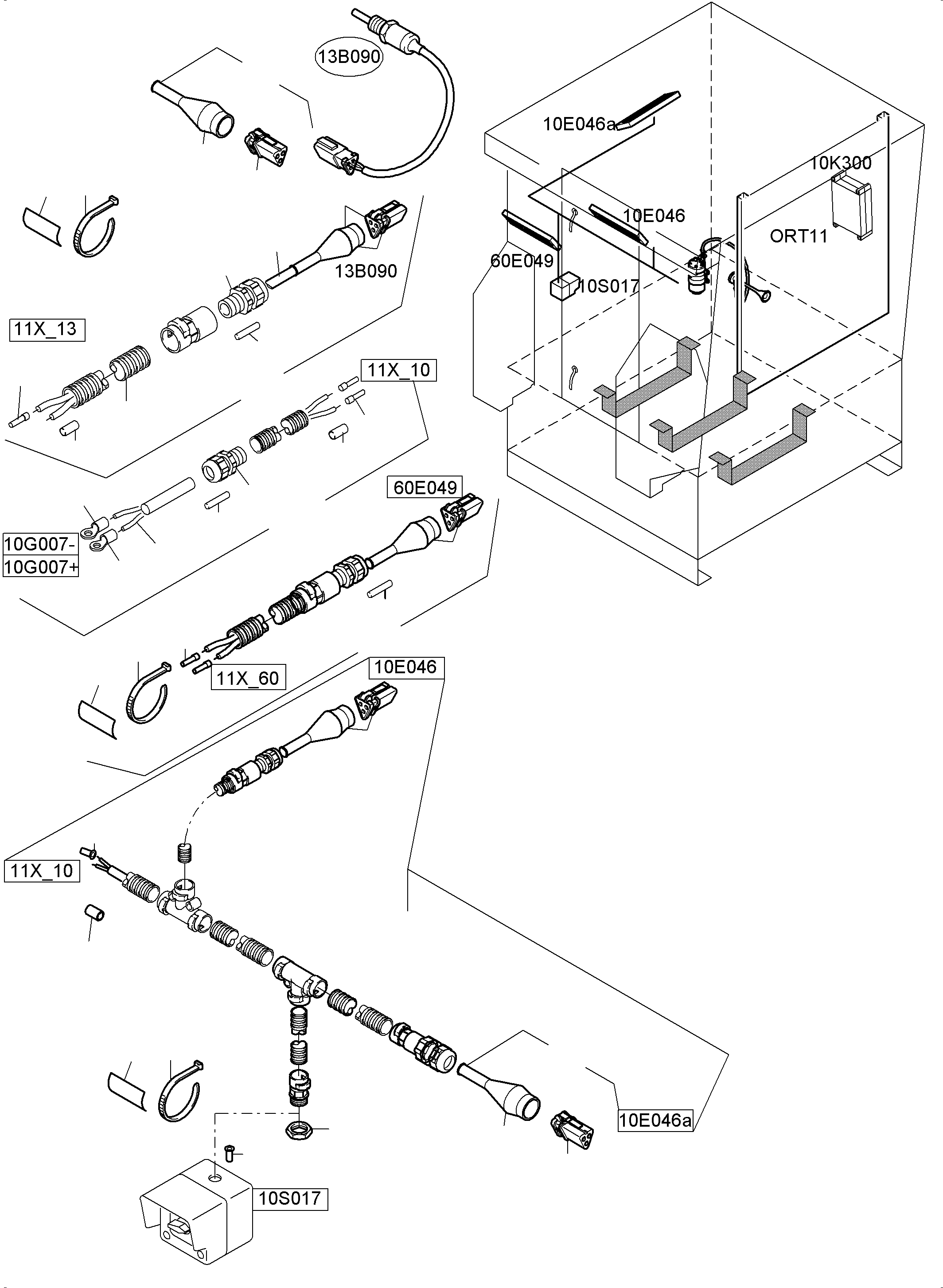 Cable controller cab. 11X_20-10X020 980 027 40 KOMATSU