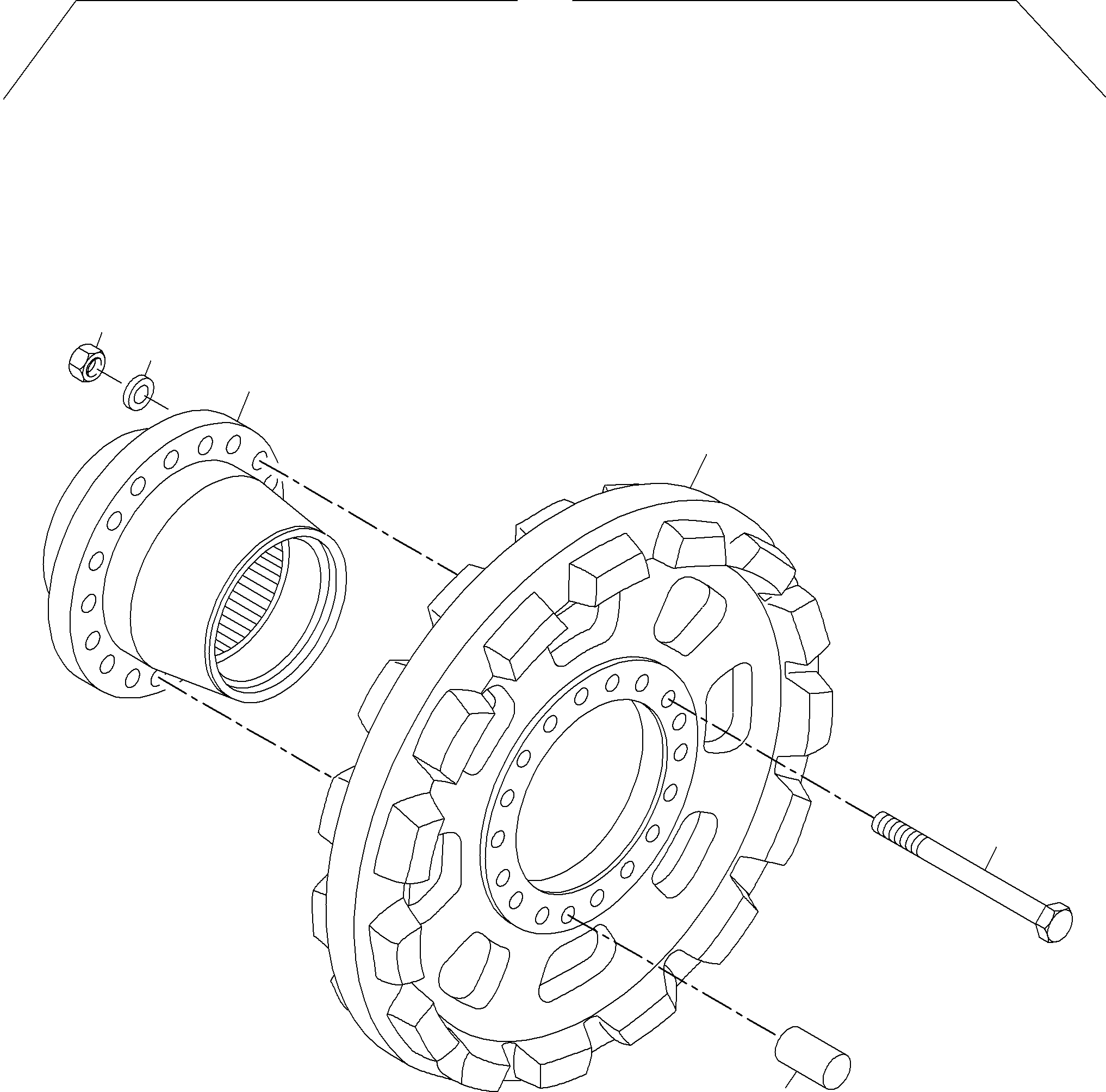Drive sprocket, assy. 970 804 40 KOMATSU