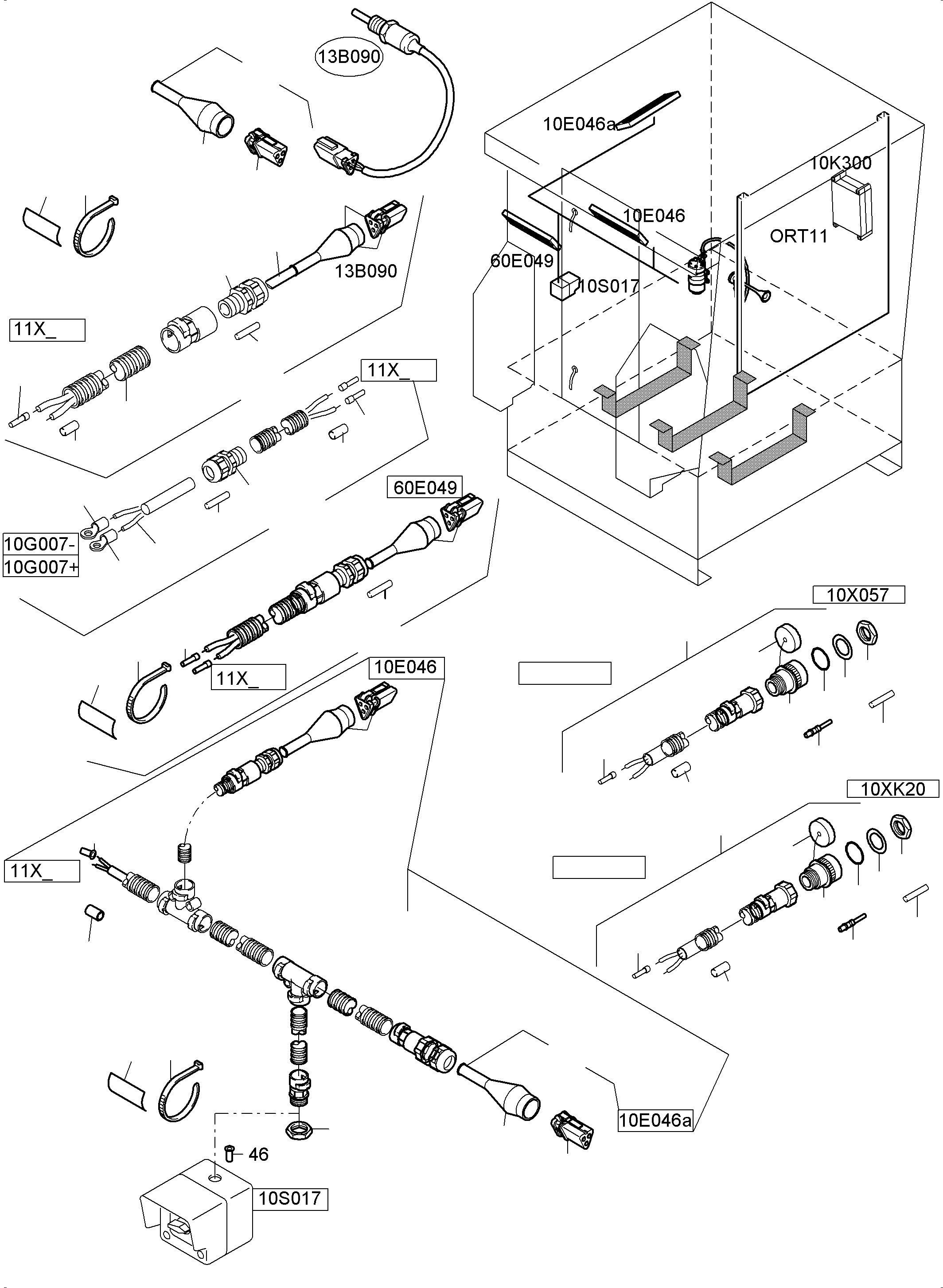 Harness 10XK20-15 993 636 40 KOMATSU